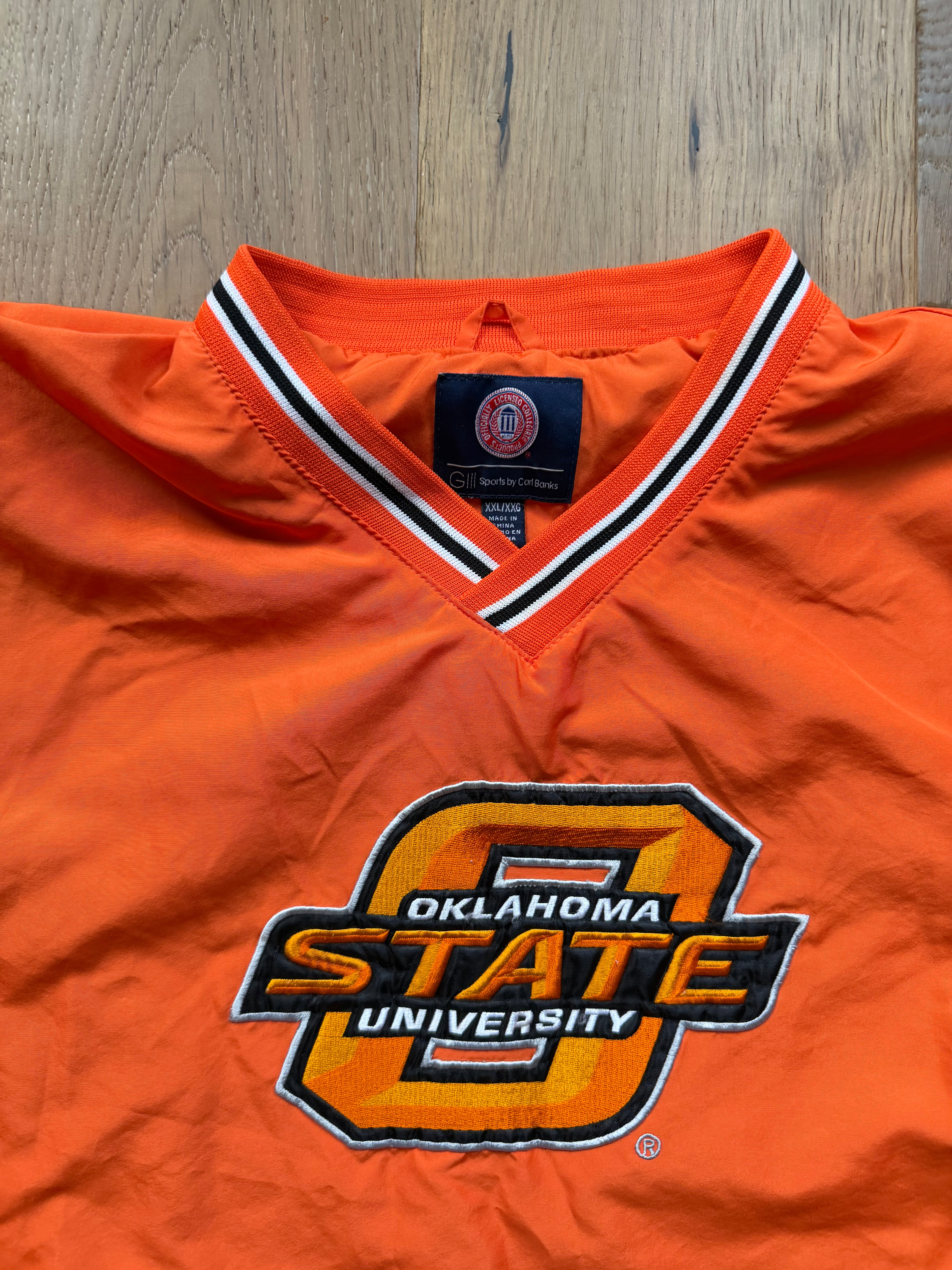 Orange 00s GIII OSU Slanted Windbreaker Pullover XXL