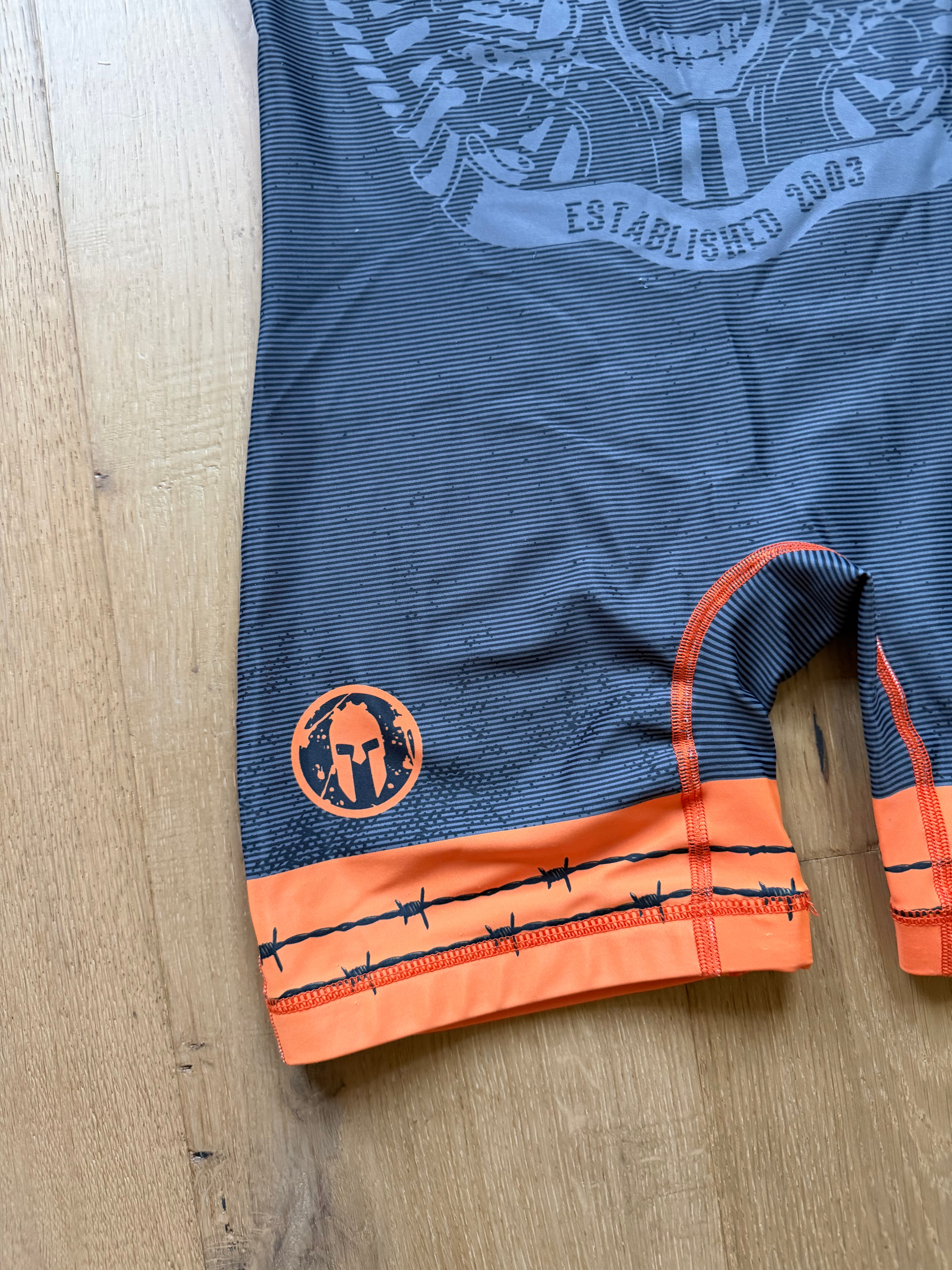 Orange + Black Spartan Cowboy Wrestling Club Singlet Small