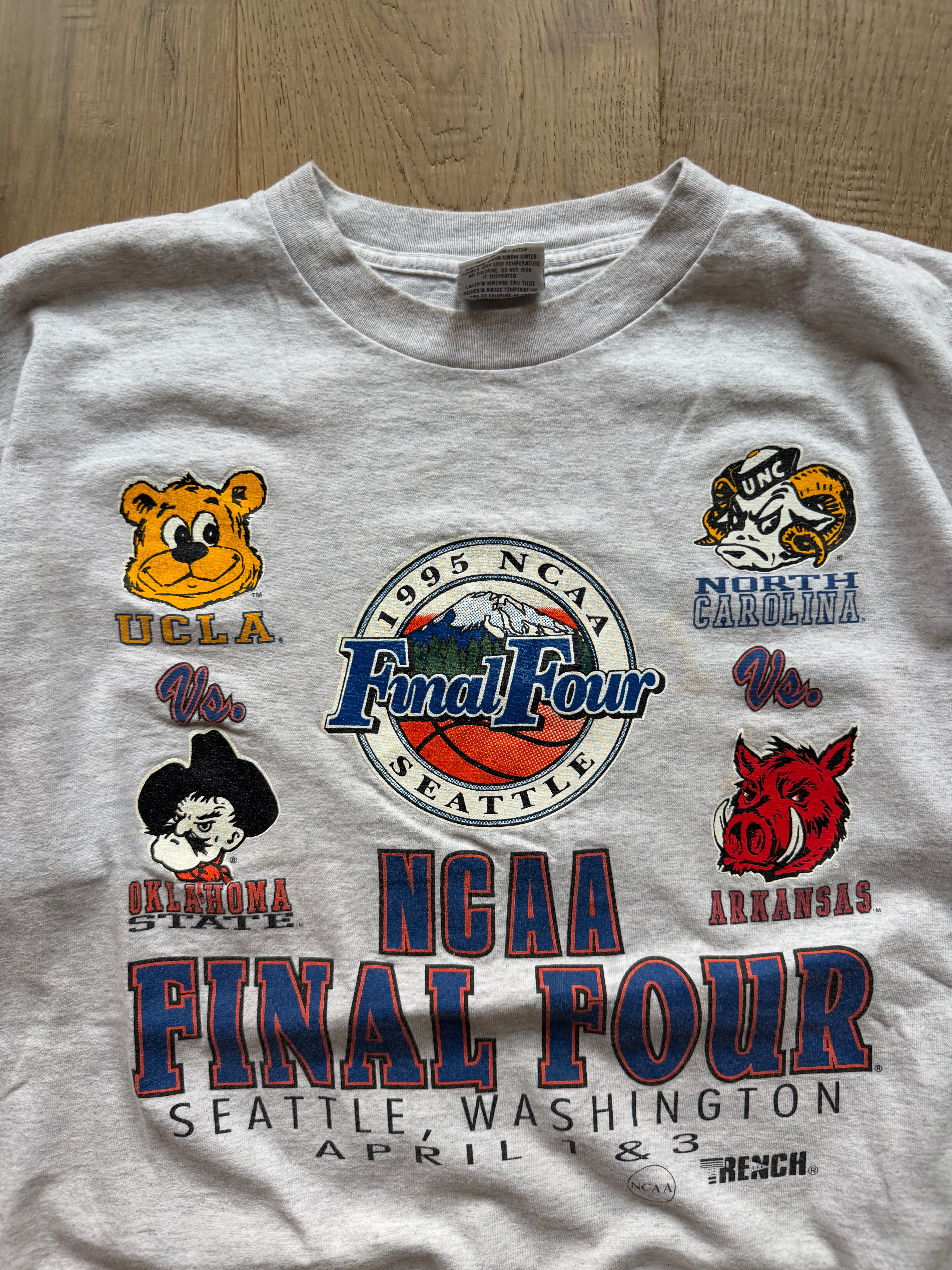 Grey 1995 Final Four Seattle Team Versus T-Shirt XL