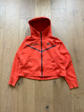 Orange Nike Cowgirl Basketball Cropped Tech Zip Up Hoodie Medium
