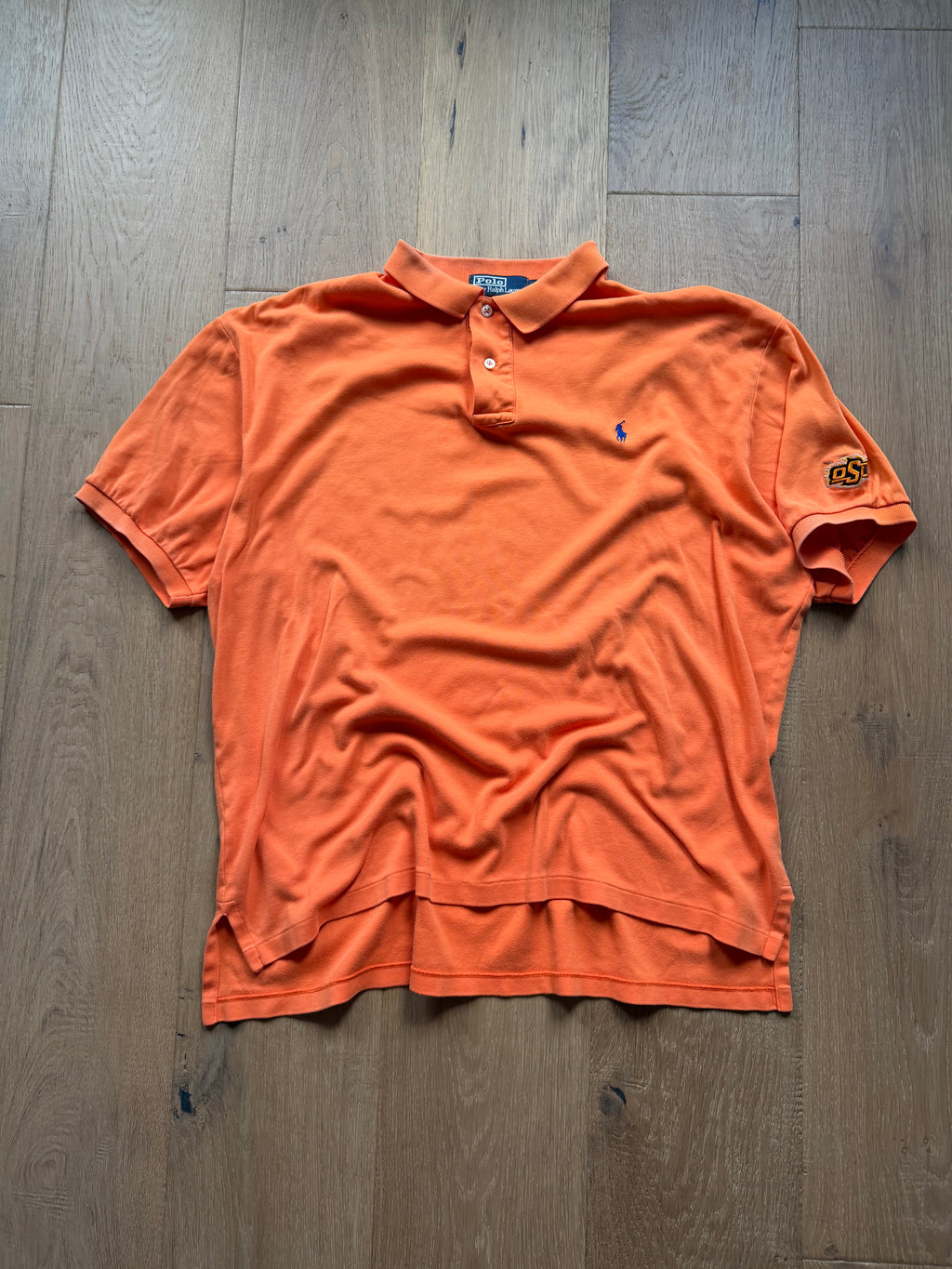 Light Orange Polo Ralph Lauren OSU Embroidered Polo Shirt XL