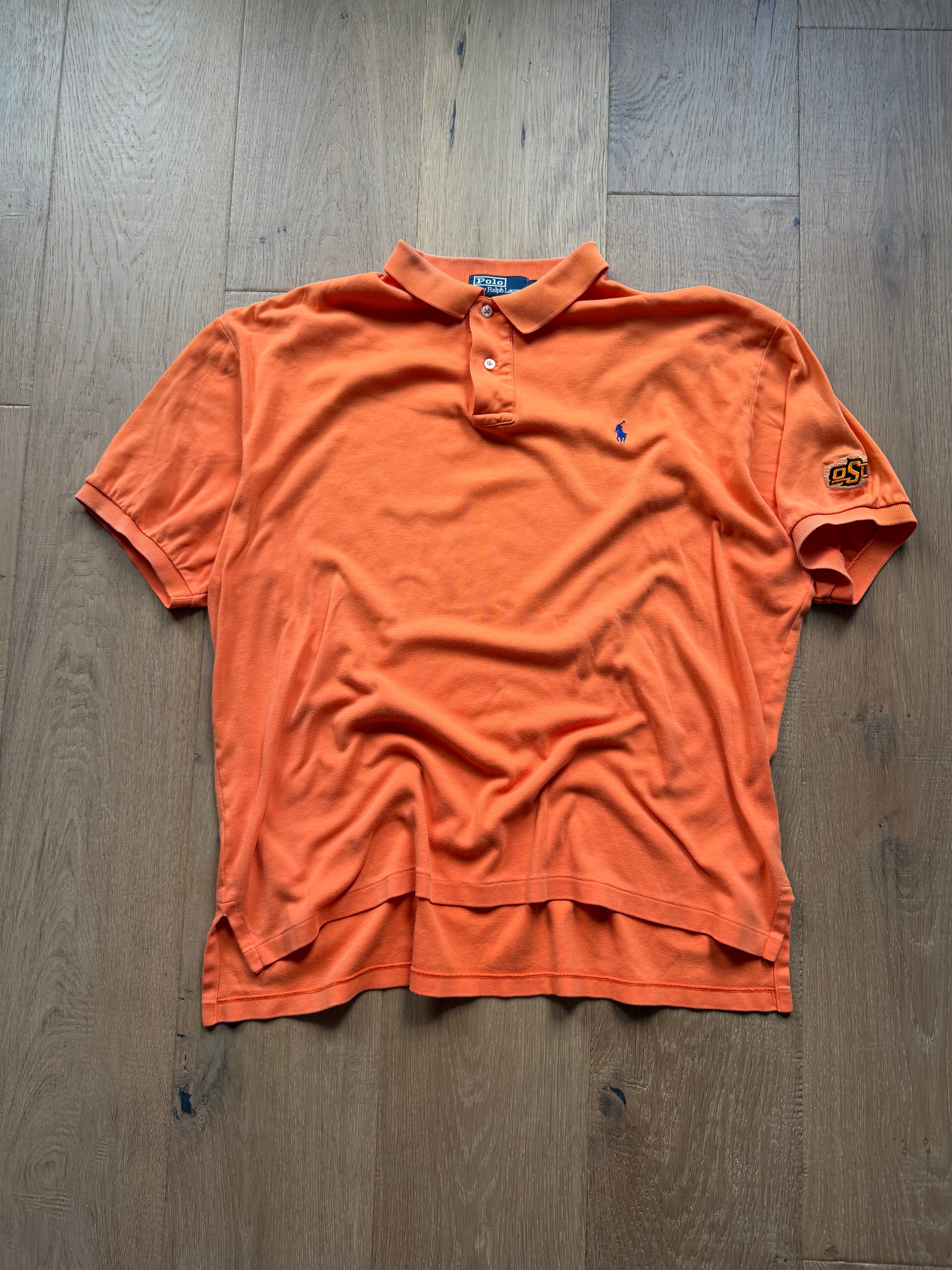 Light Orange Polo Ralph Lauren OSU Embroidered Polo Shirt XL