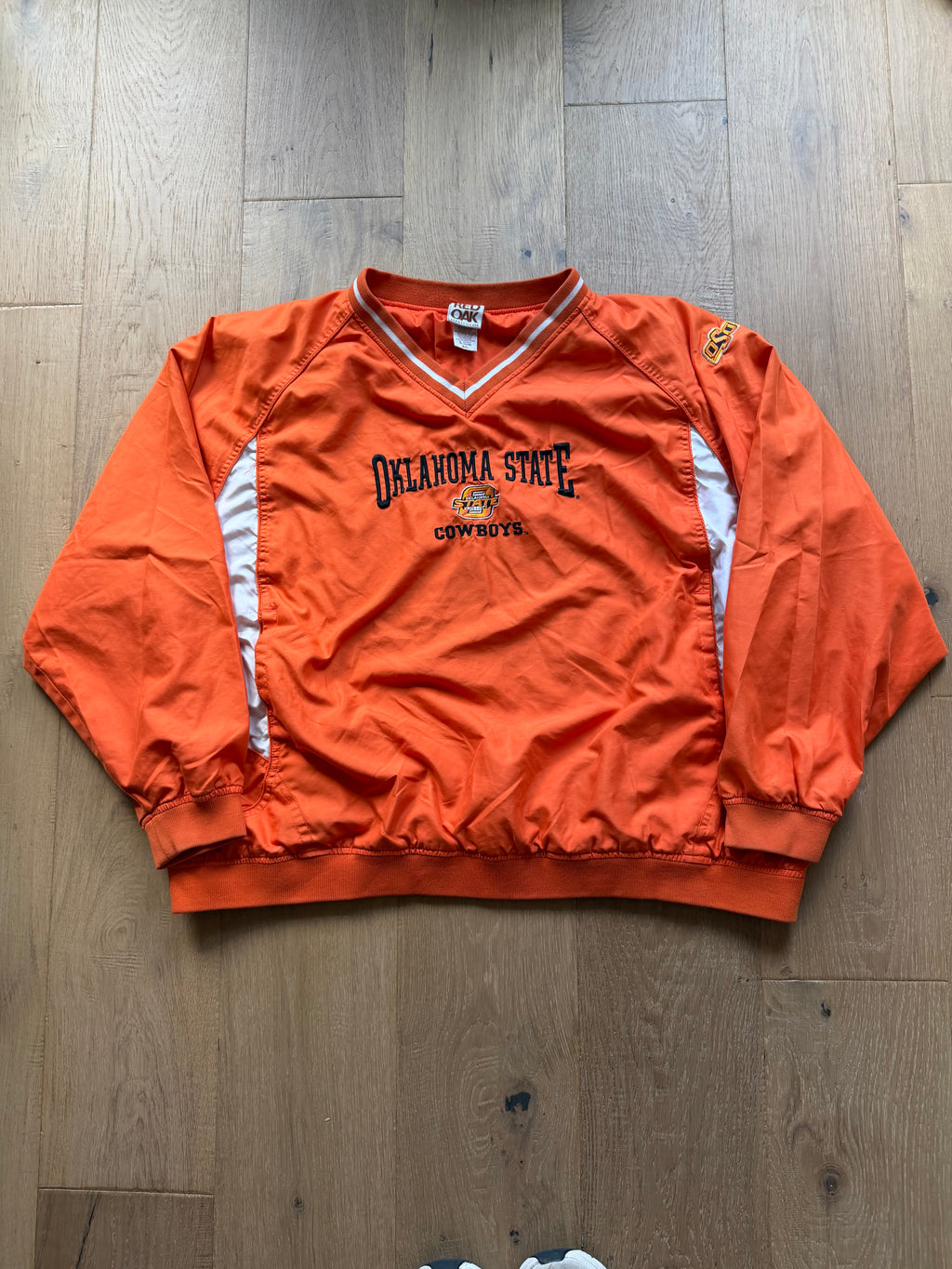 Orange 00s Red Oak OSU Windbreaker Pullover 3XL