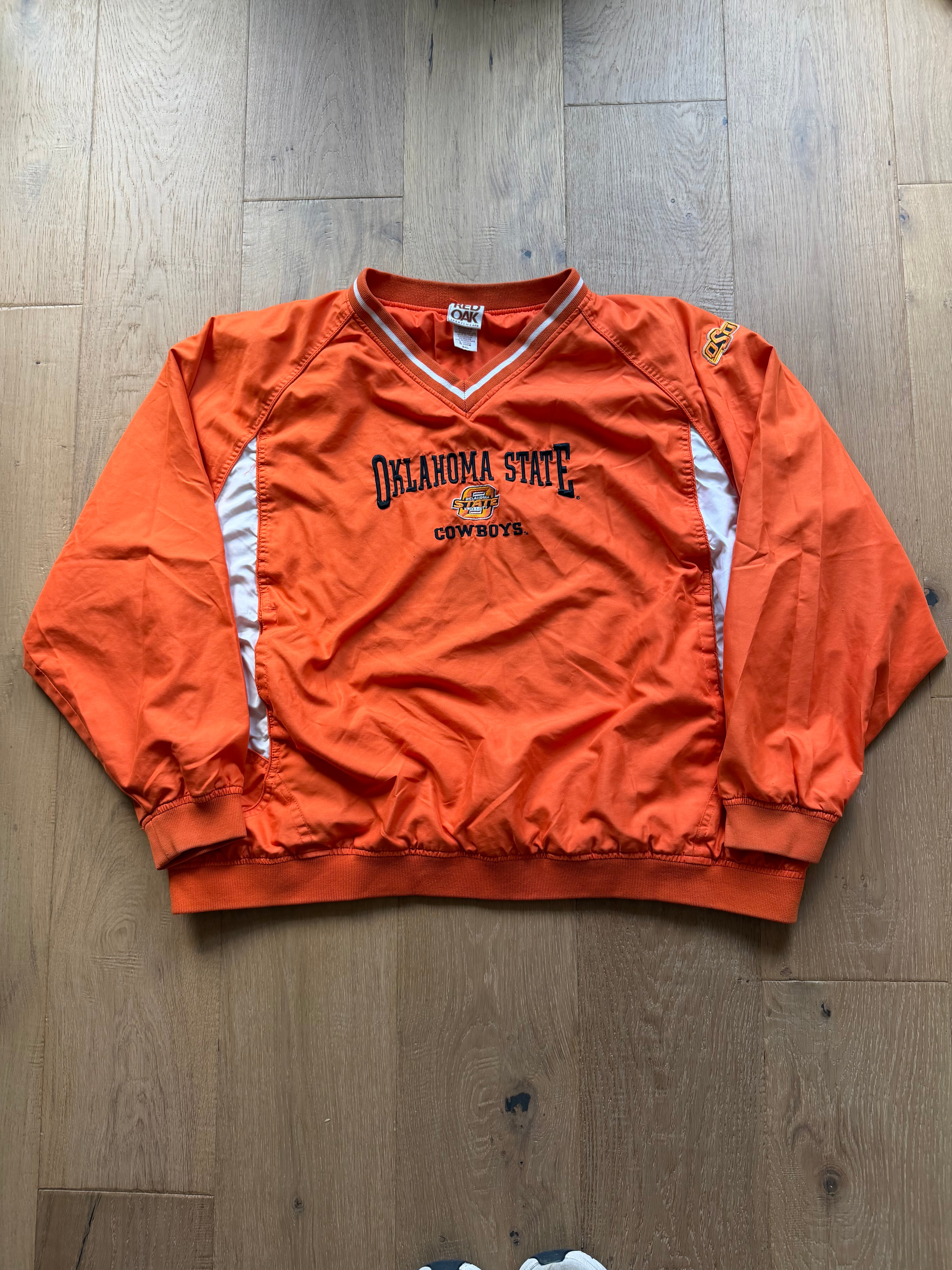 Orange 00s Red Oak OSU Windbreaker Pullover 3XL
