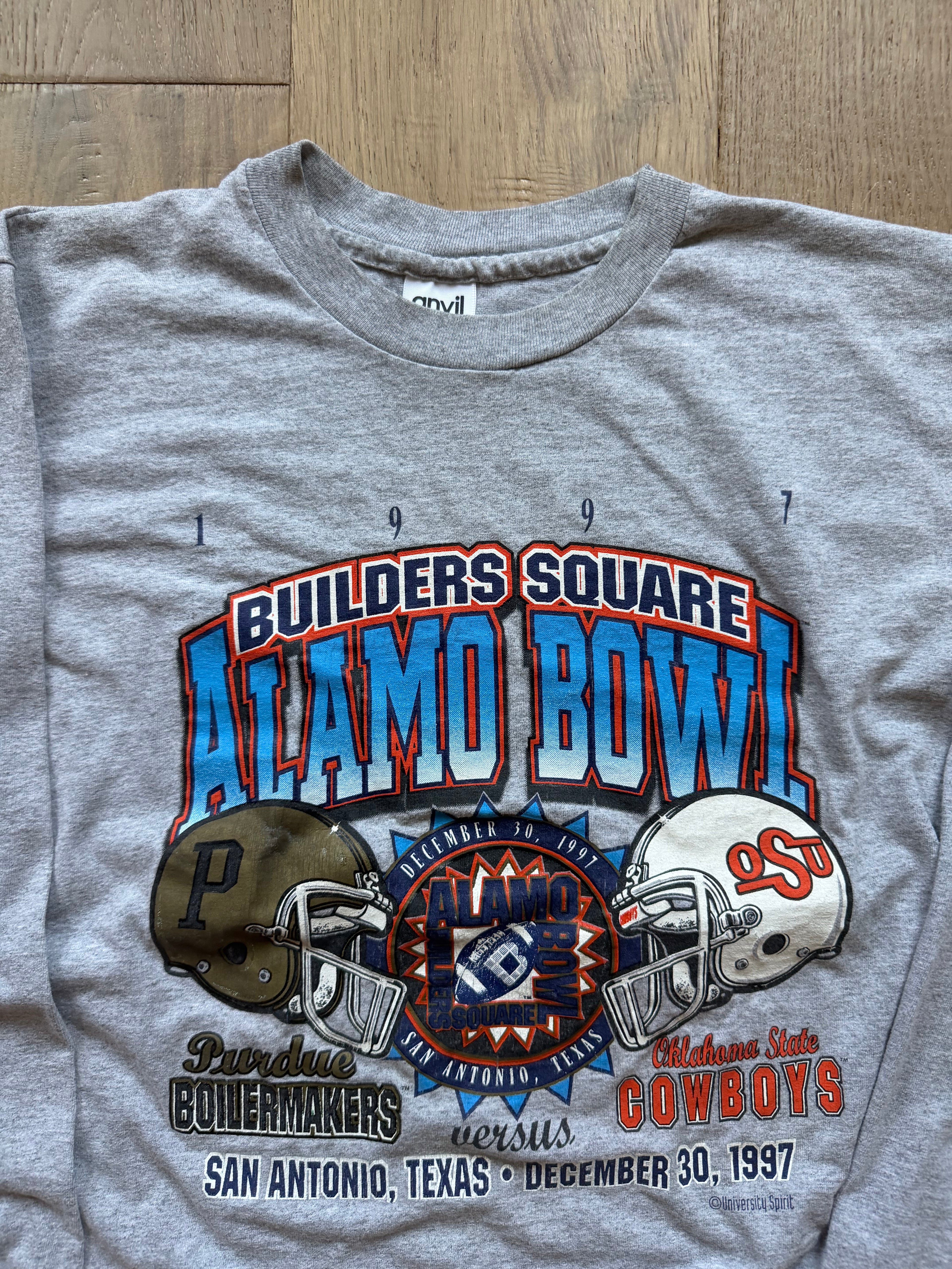 Grey 1997 Alamo Bowl Helmet Long Sleeve Medium