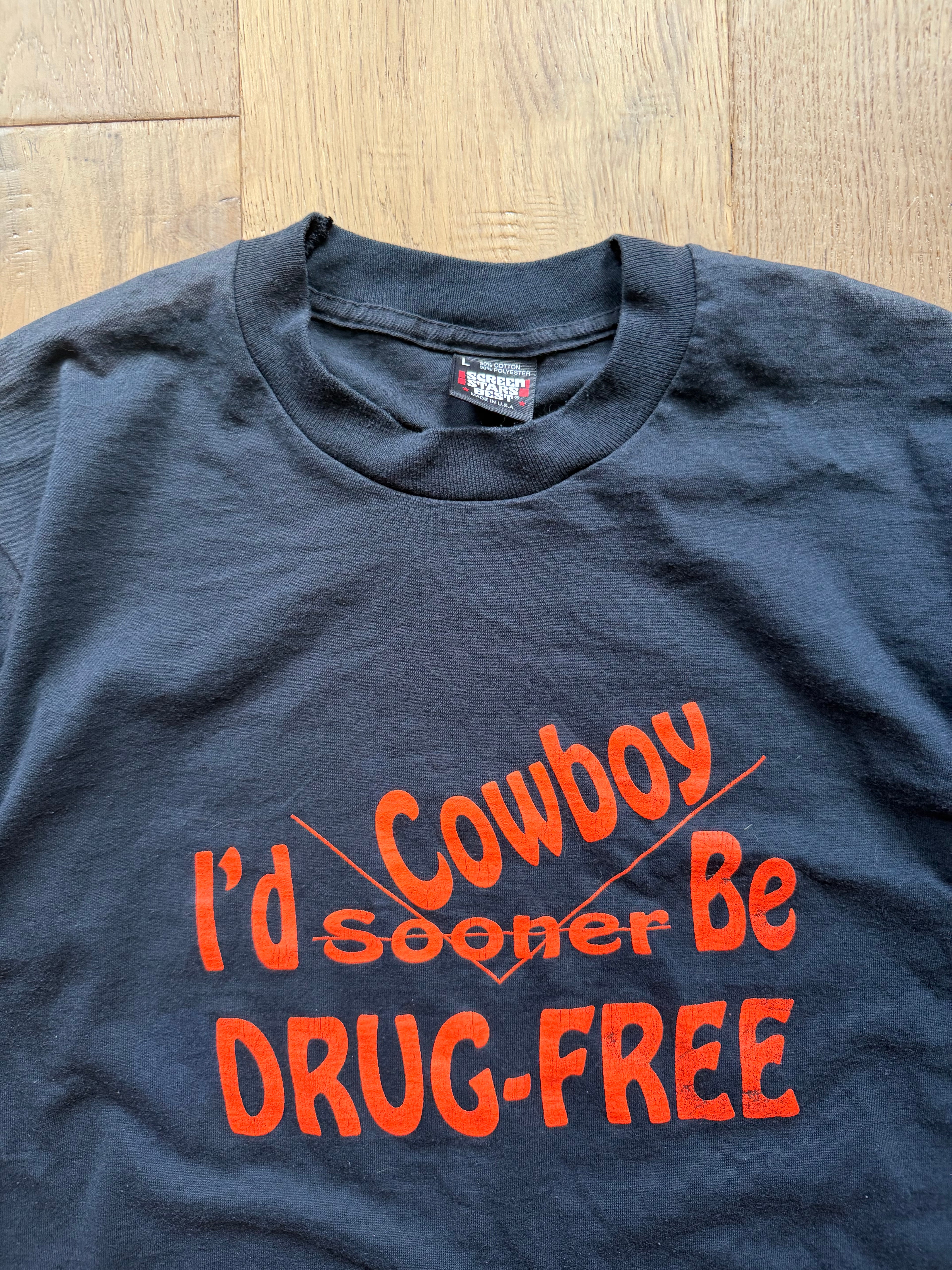 Black 90s Cowboy Sooner Drug Free Medium