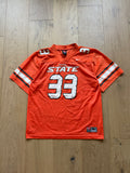 Orange 00s Nike “Oklahoma State” Mesh Football Jersey #33 Medium