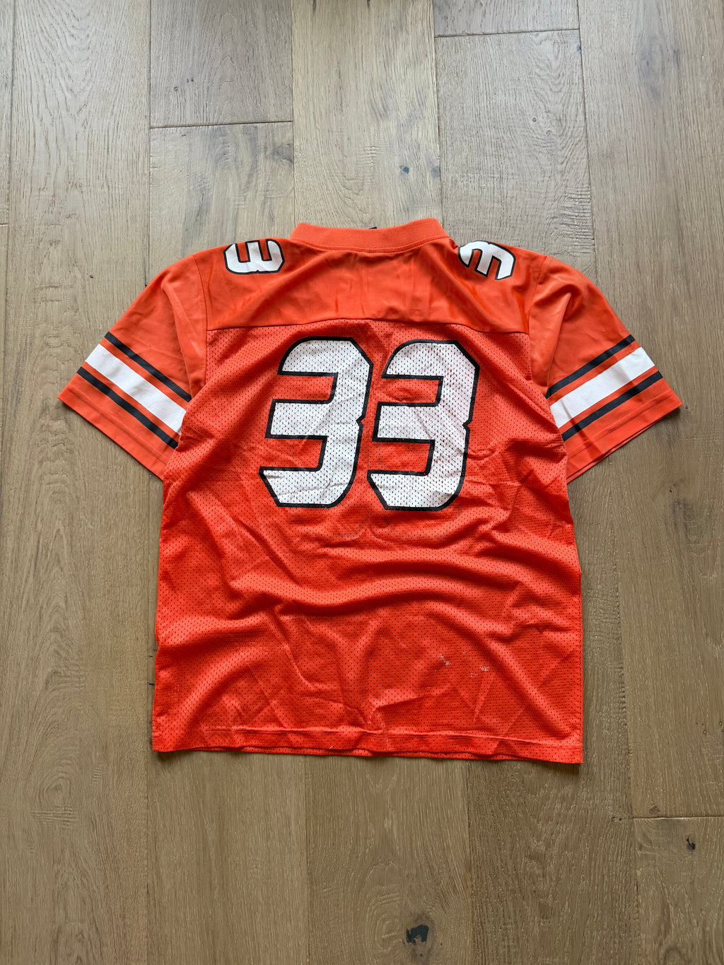 Orange 00s Nike “Oklahoma State” Mesh Football Jersey #33 Medium