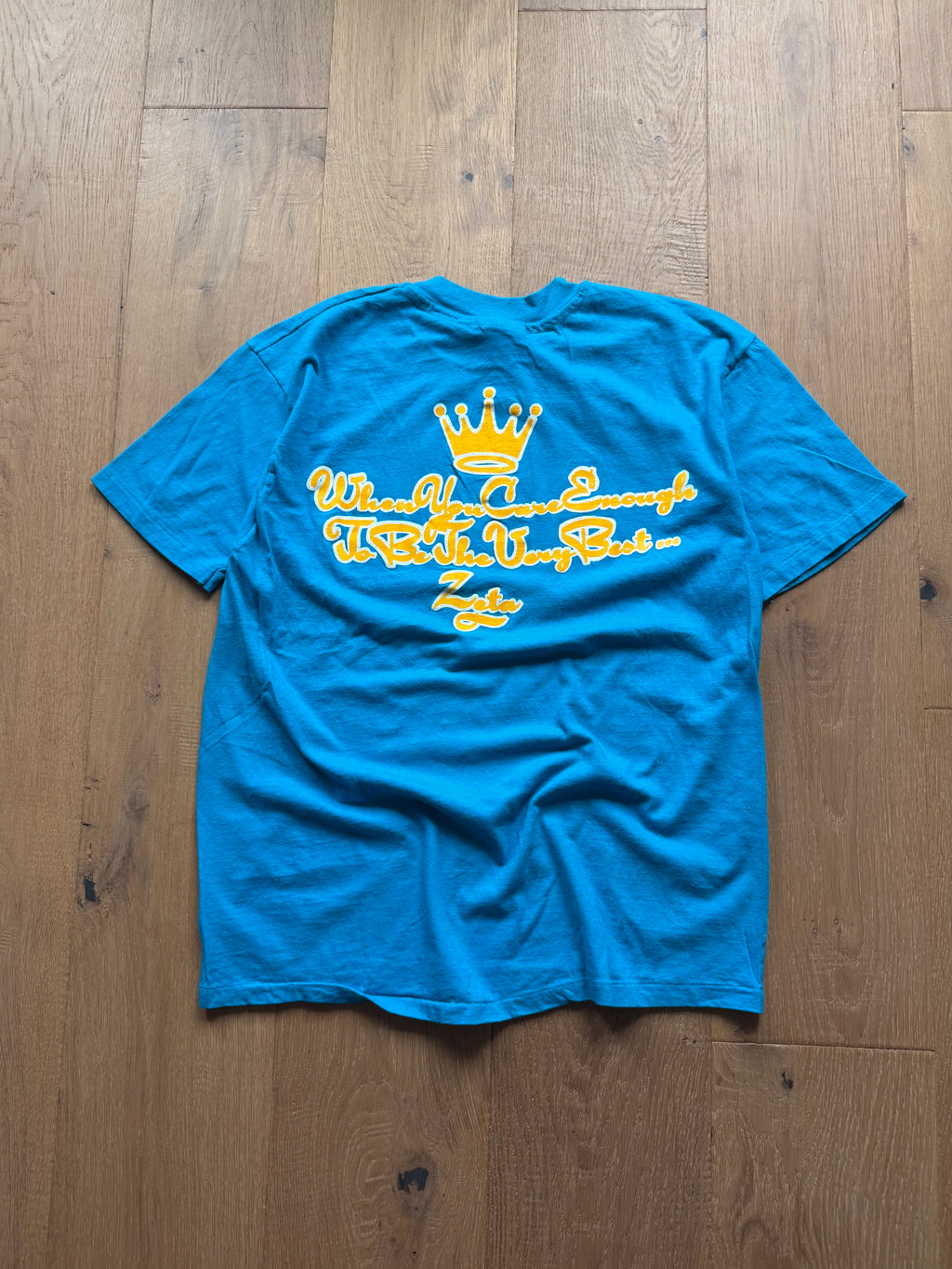 Blue 1989 Oklahoma State Zeta Fall Rush T-Shirt Large