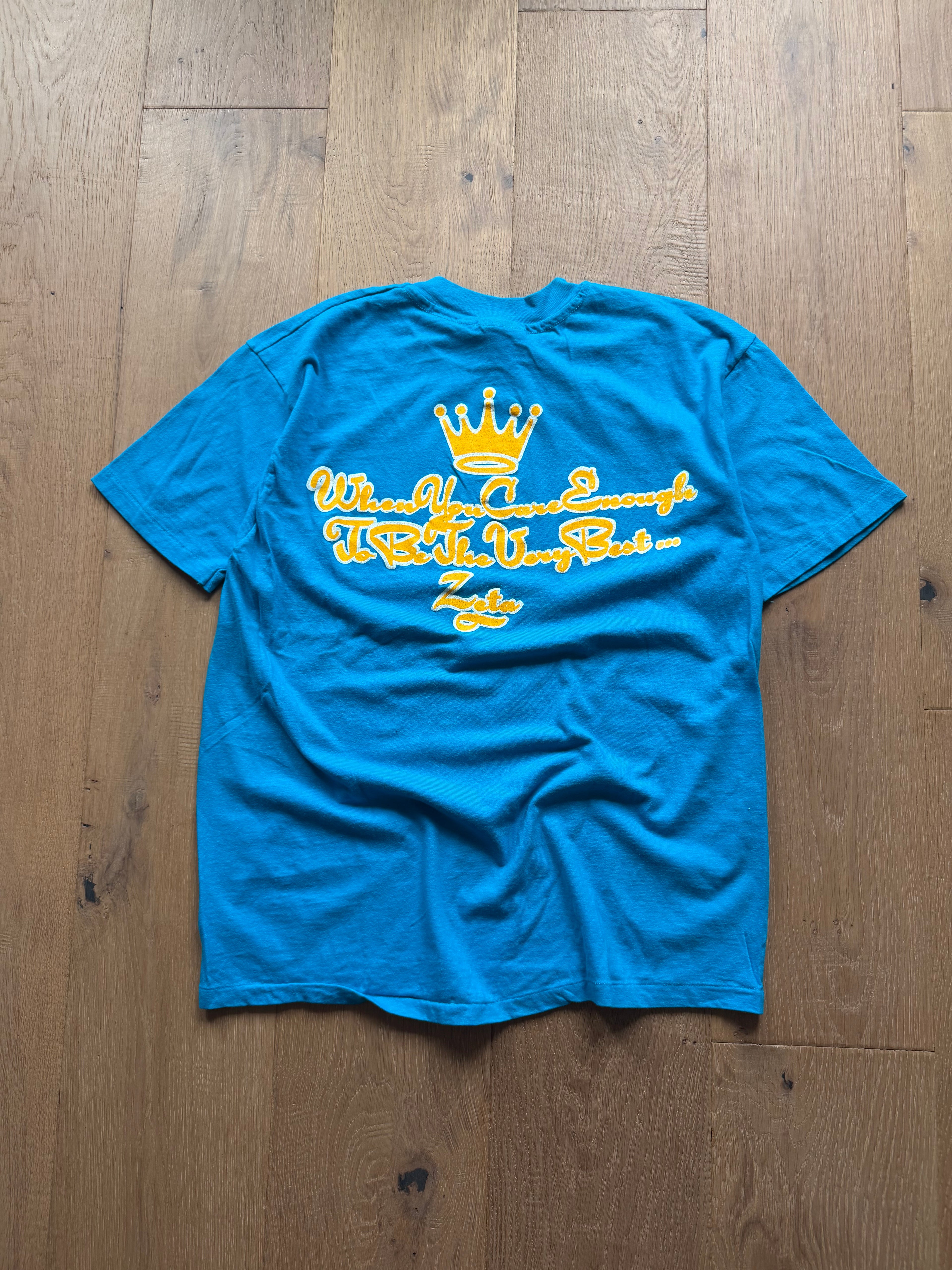 Blue 1989 Oklahoma State Zeta Fall Rush T-Shirt Large