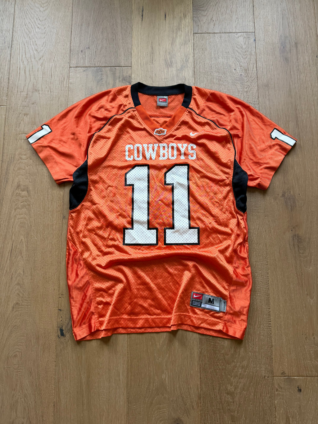 Orange 00s Nike OSU Mesh Football Jersey #11 Medium