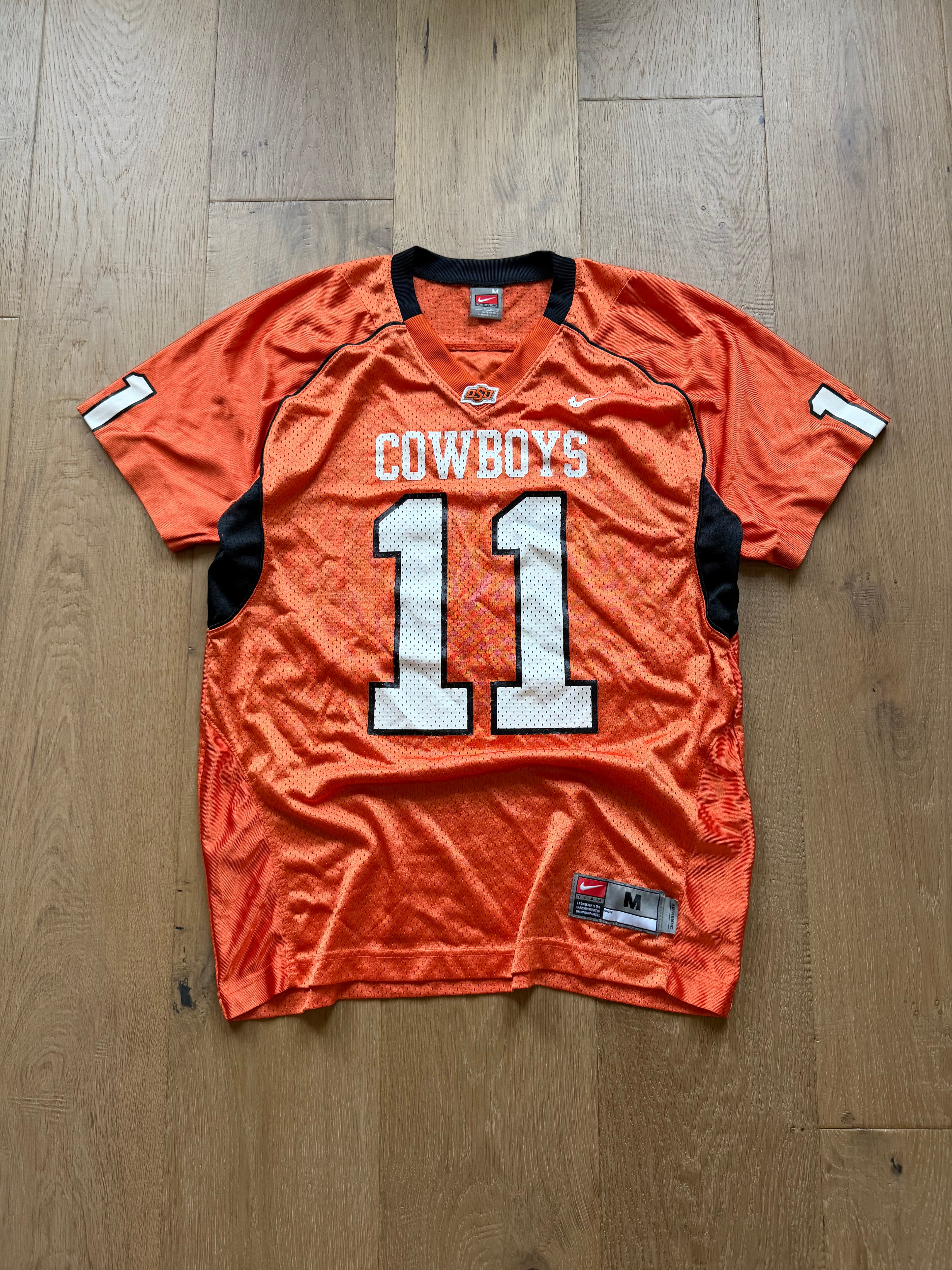 Orange 00s Nike OSU Mesh Football Jersey #11 Medium