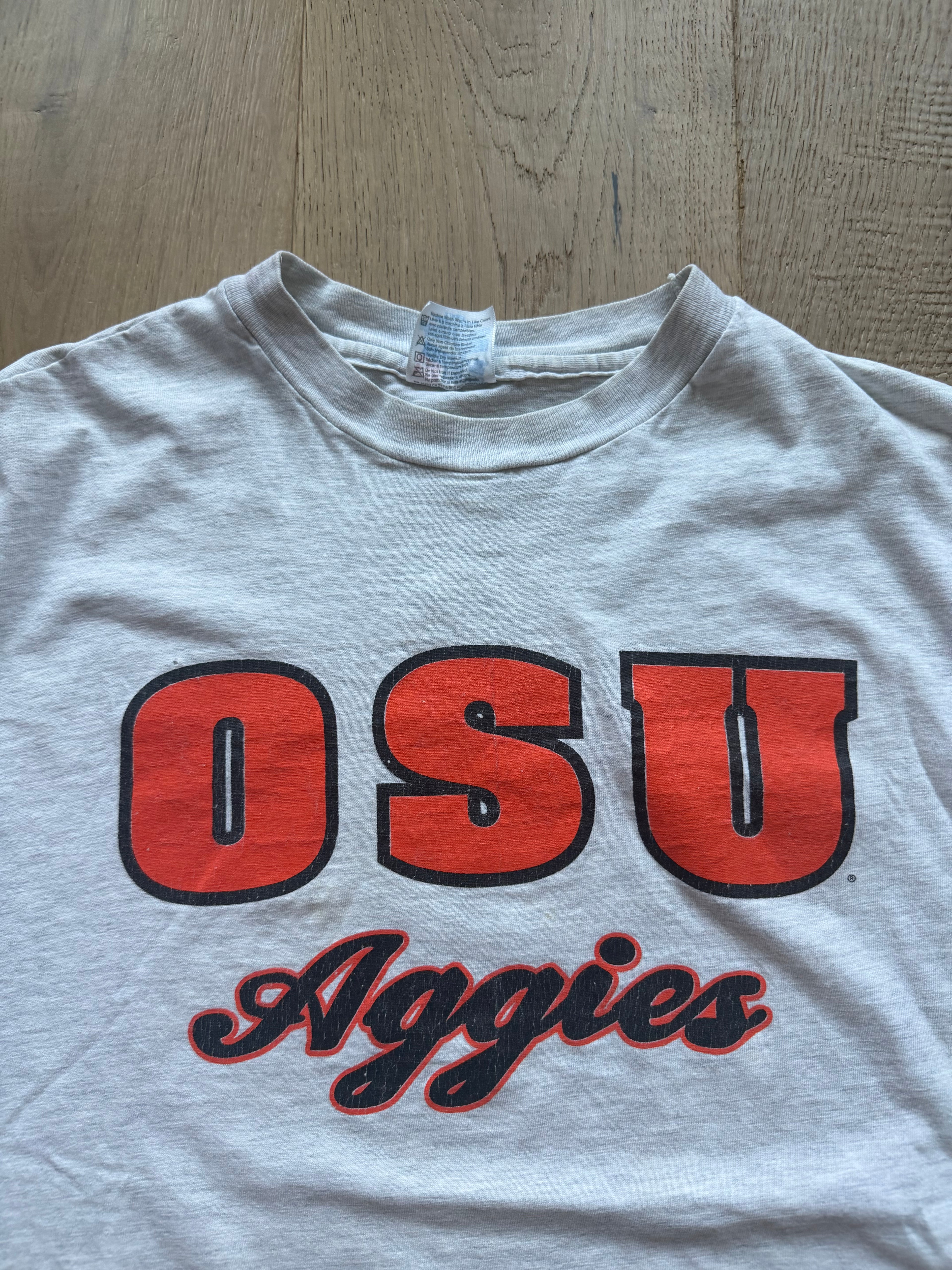 Grey 90s OSU Aggies Bullet T-Shirt XL