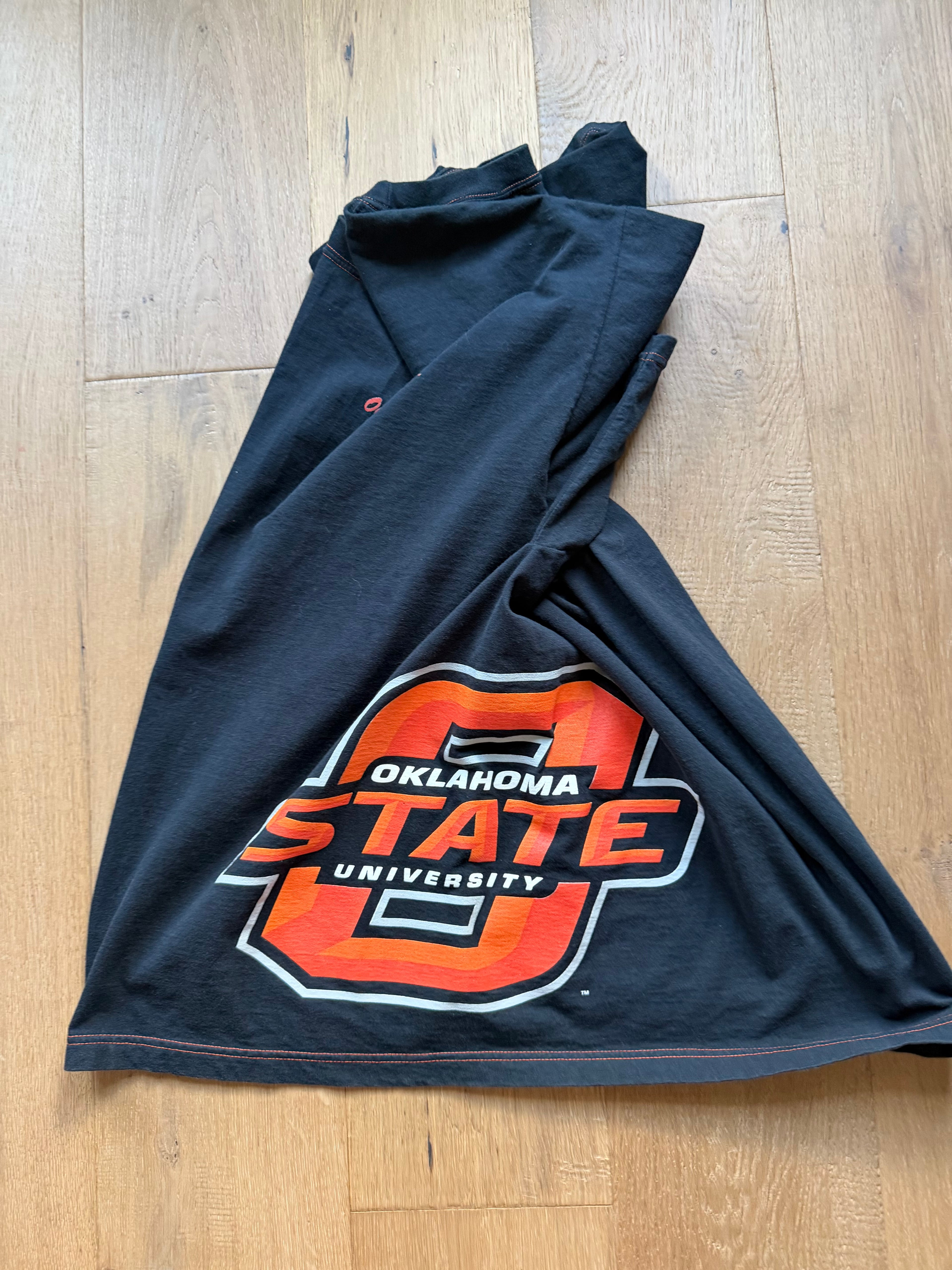 Black 00s Starter OSU Slanted Wraparound T-Shirt XXL