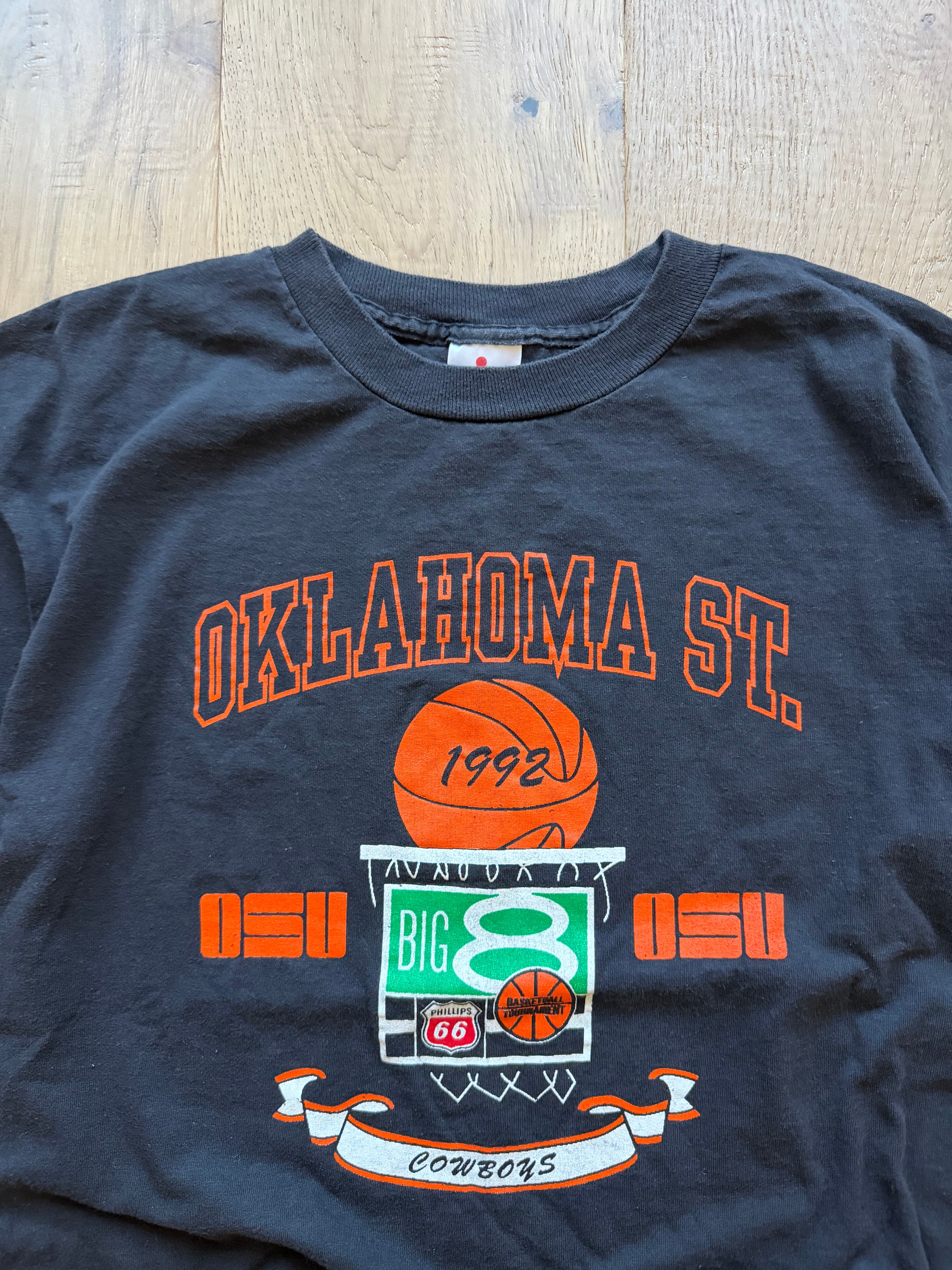 Black 1992 OSU Big 8 Basketball Champions T-Shirt Large