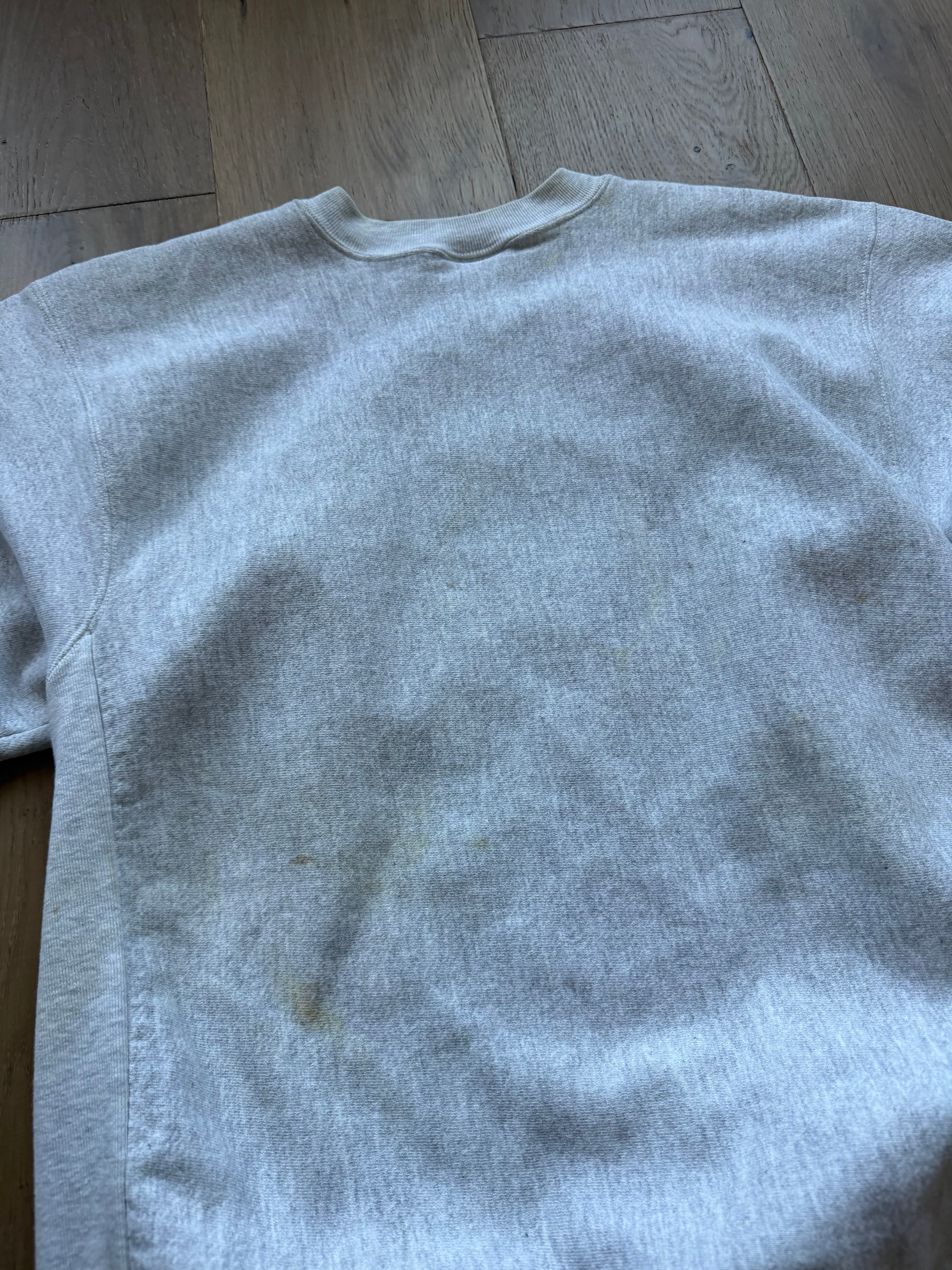 Grey 90s Signet OSU Crest Reverse Weave Crewneck Sweatshirt Medium