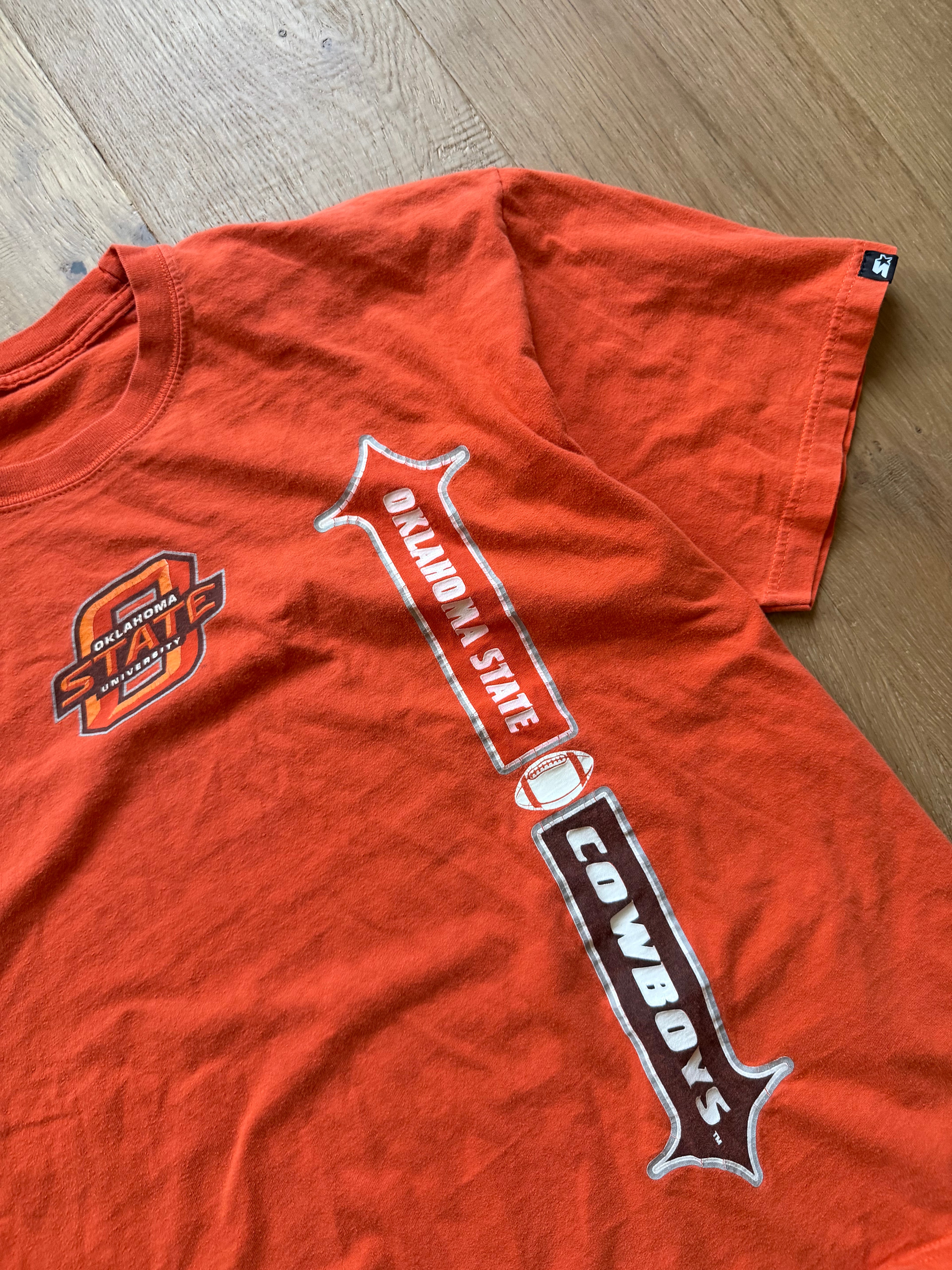 Orange 00s Starter OSU Collage Arrow Back Hit T-Shirt Large