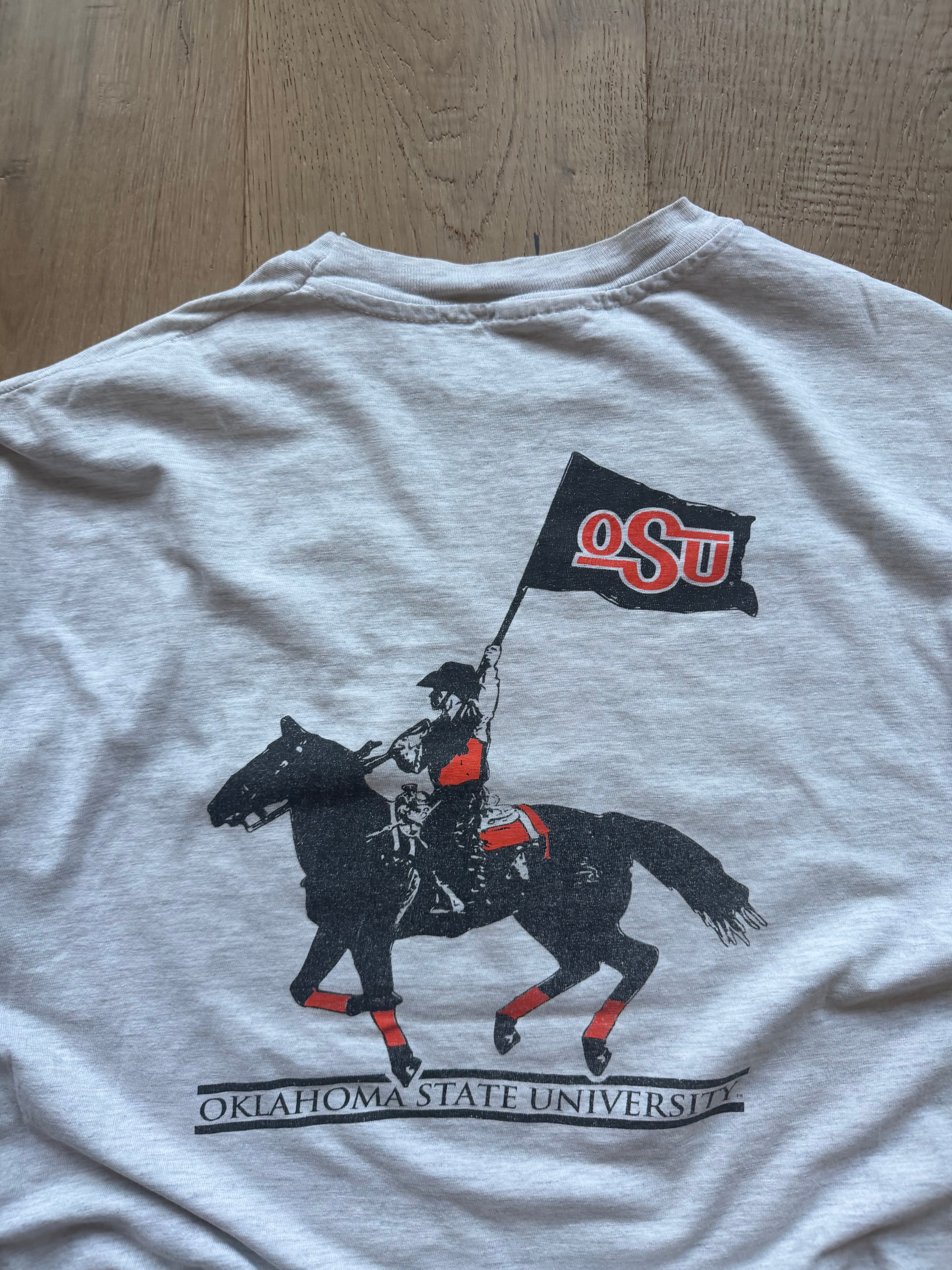Grey 90s OSU Aggies Bullet T-Shirt XL