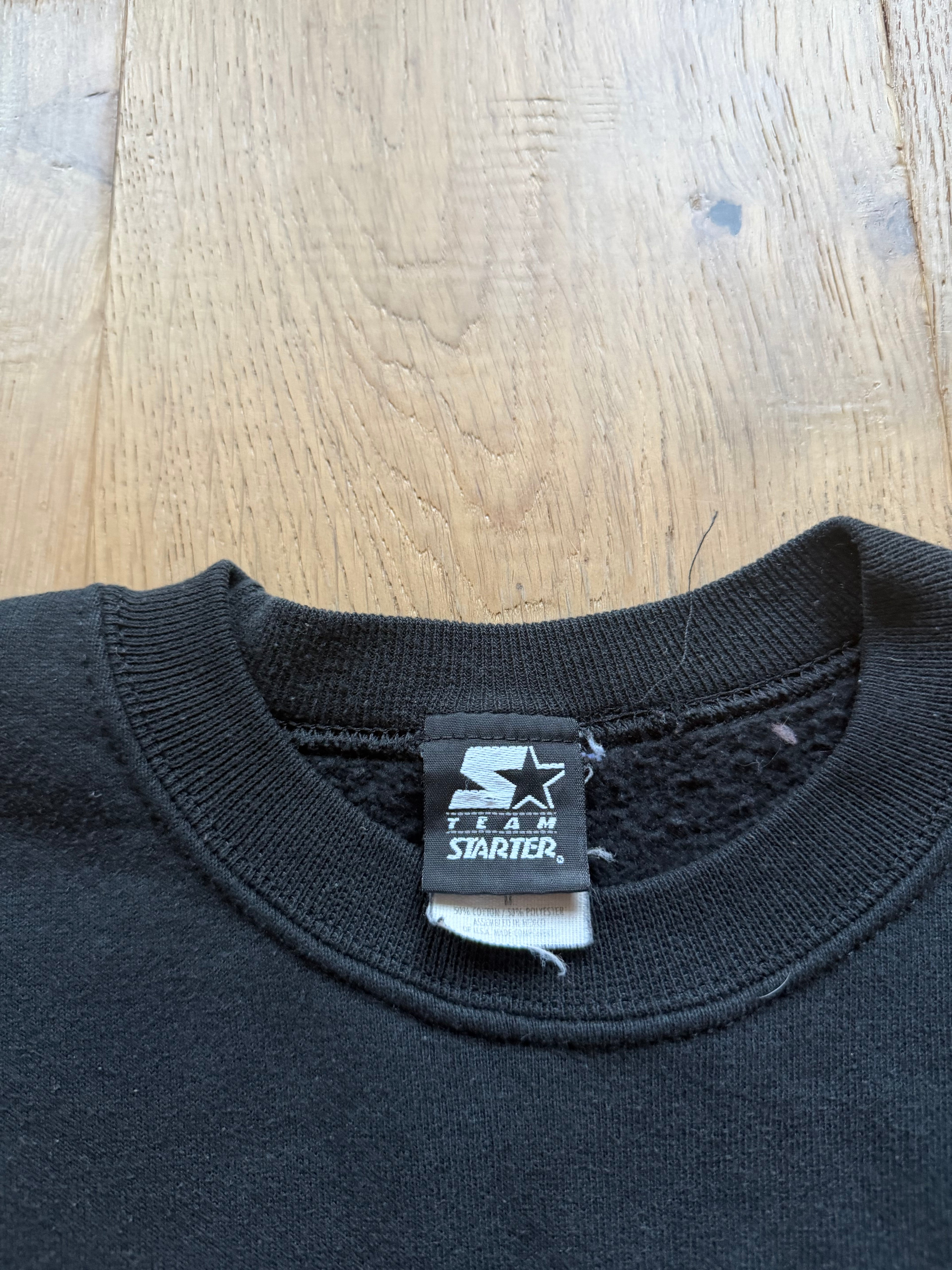 00s Black Starter Oklahoma State Tail Crewneck Sweatshirt Medium
