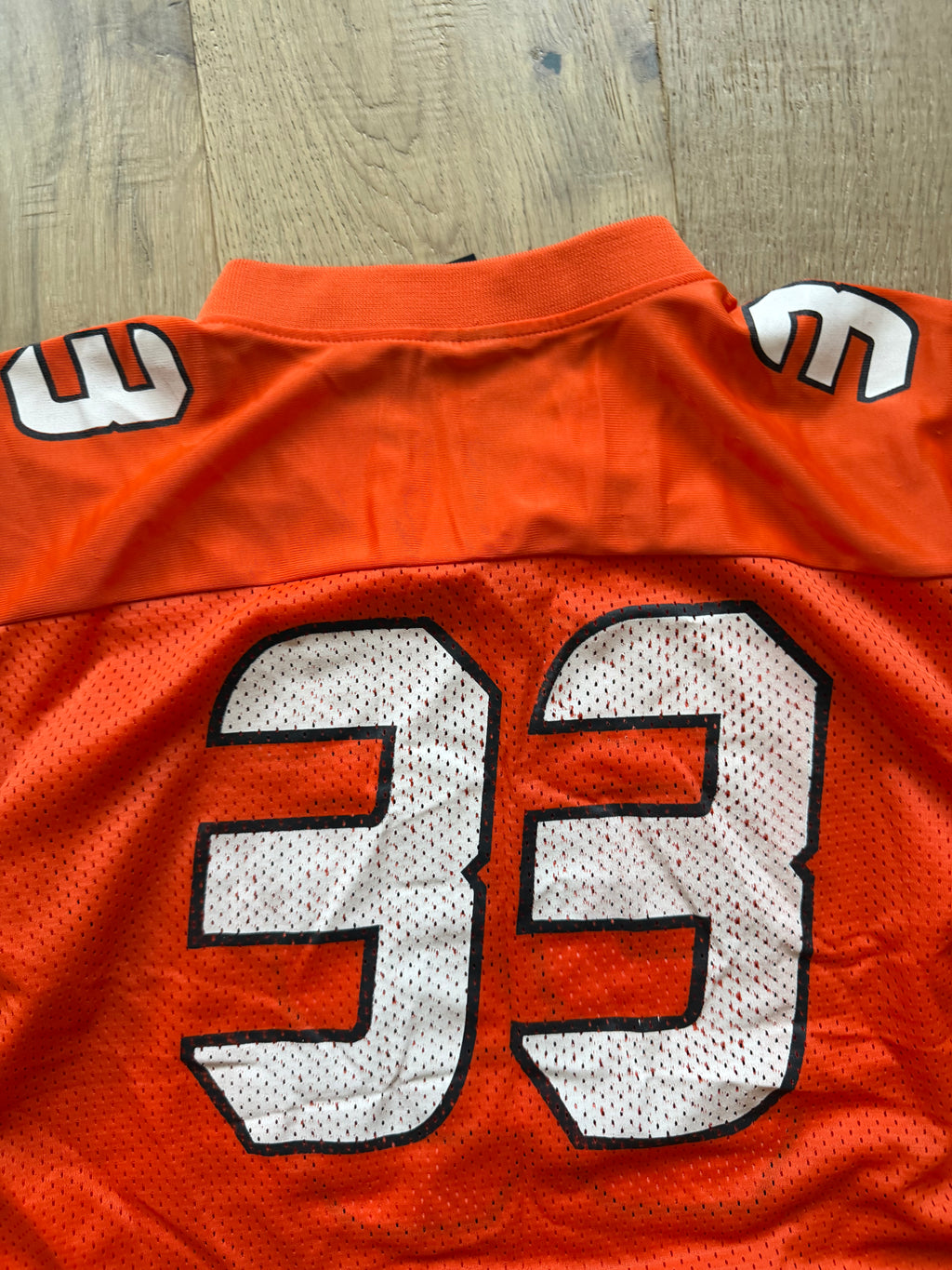 Orange 00s Nike “Oklahoma State” Mesh Football Jersey #33 Medium