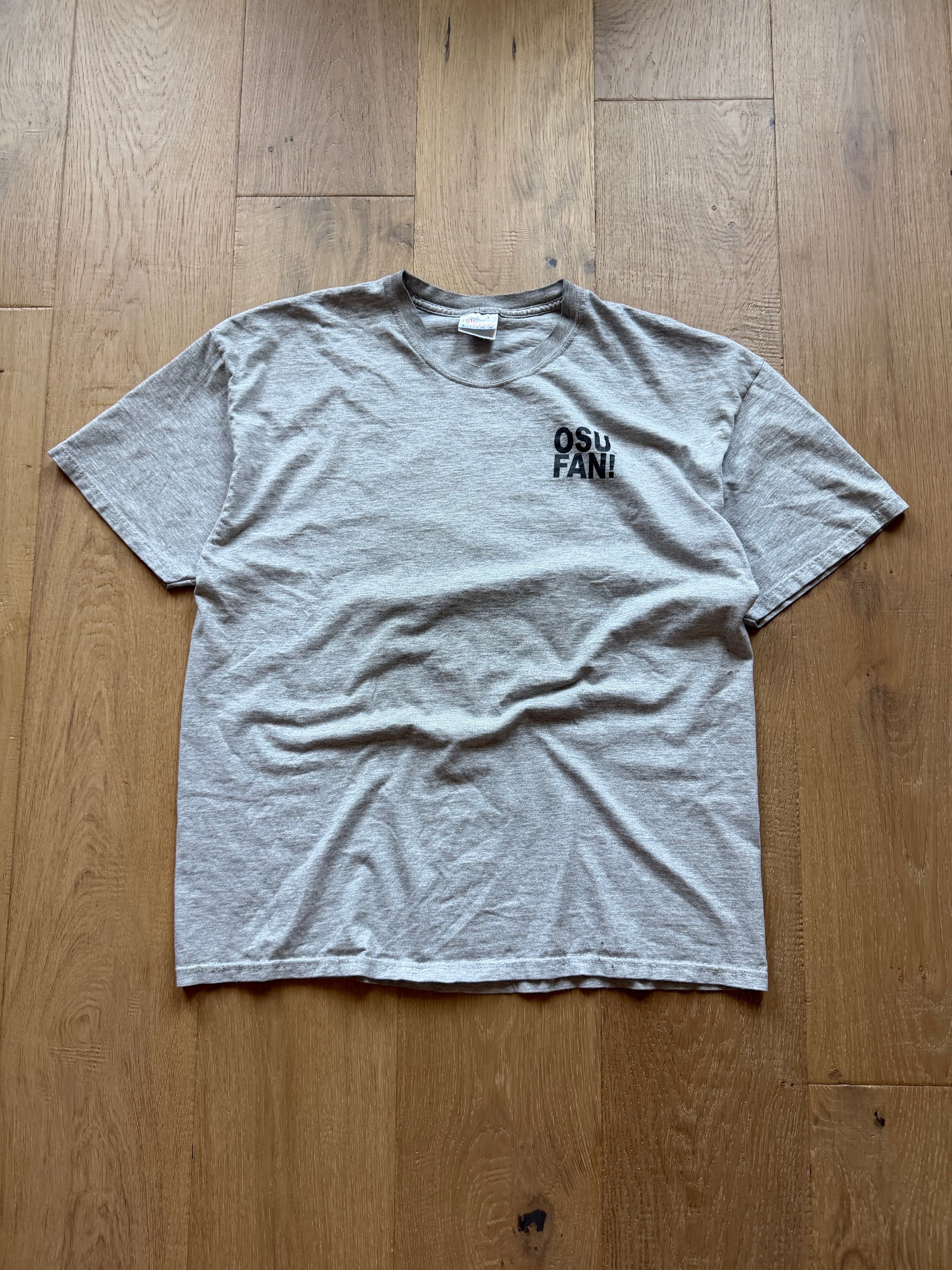 Grey 00s OSU Fan Pistol Pete Wants You T-Shirt XL