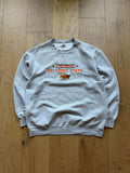 Grey 00s Embroidered OSU Flame Logo Crewneck Sweatshirt Large