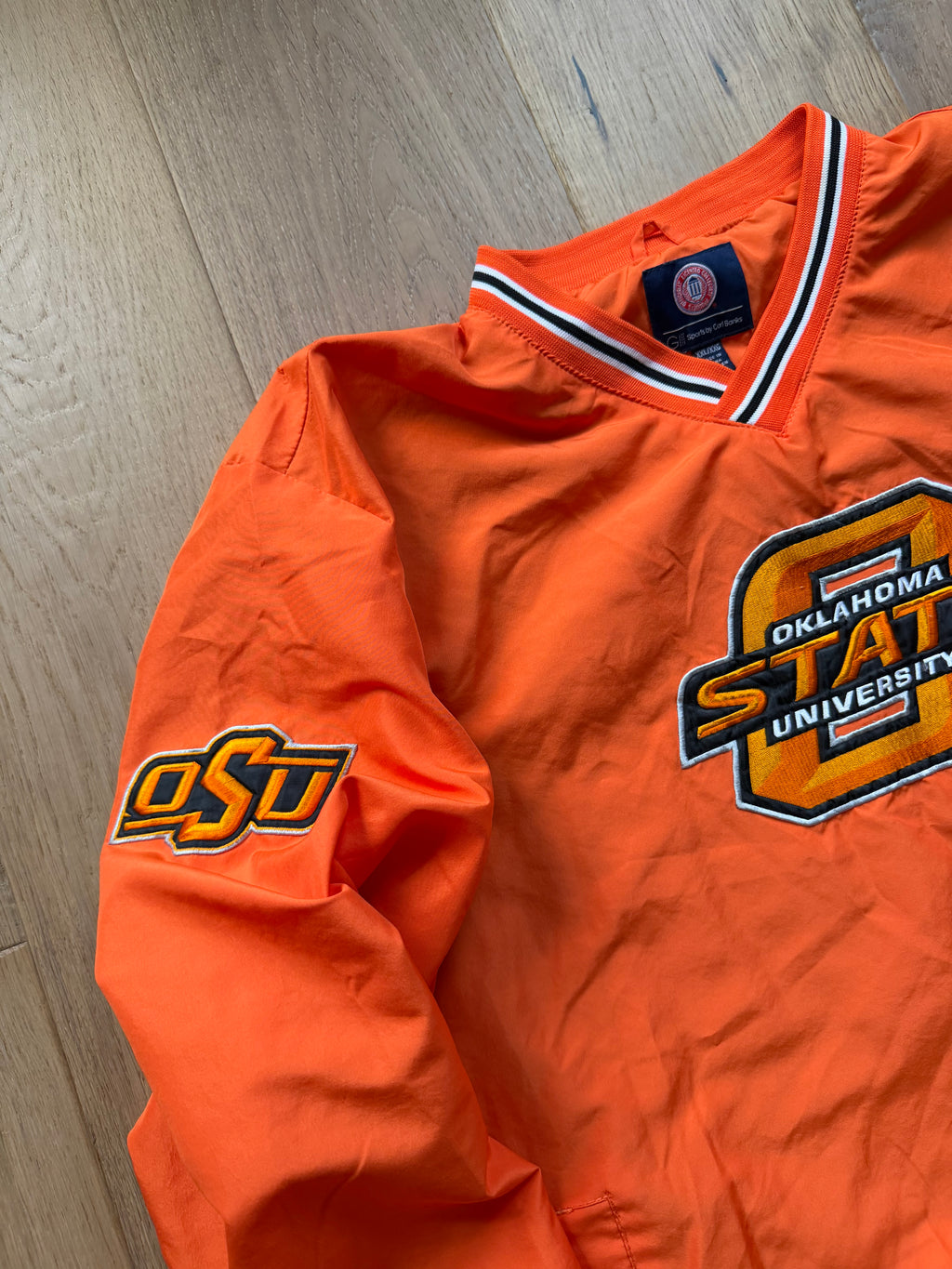 Orange 00s GIII OSU Slanted Windbreaker Pullover XXL