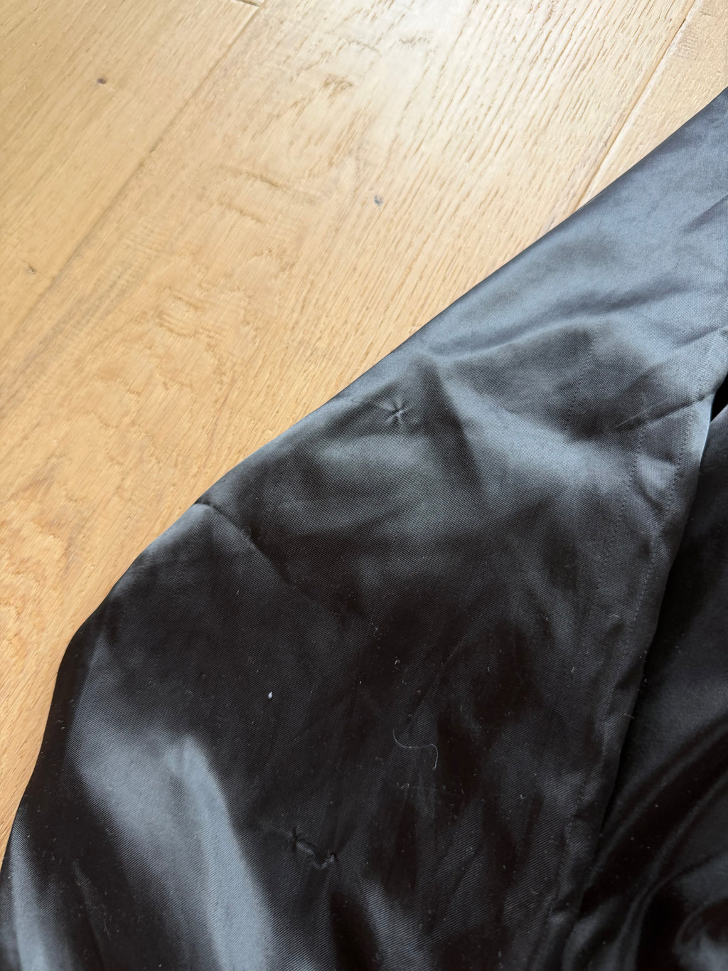 Black 90s Chalk Line OSU Printed Back Satin Jacket Medium