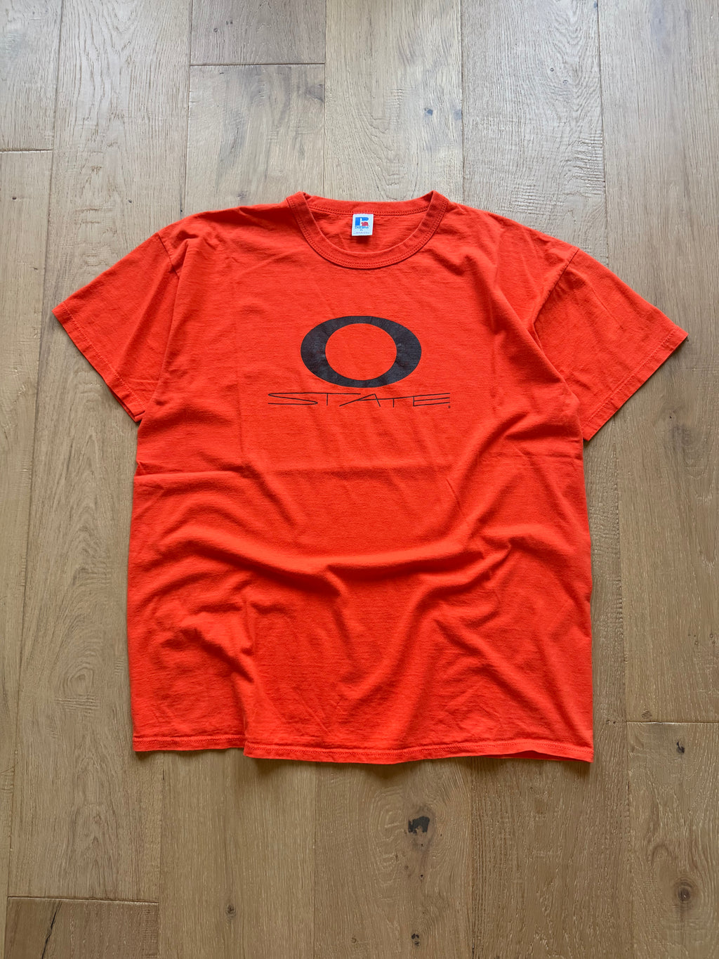 Orange 90s OState Oakley Style Oklahoma State Russell Athletic T-Shirt XL