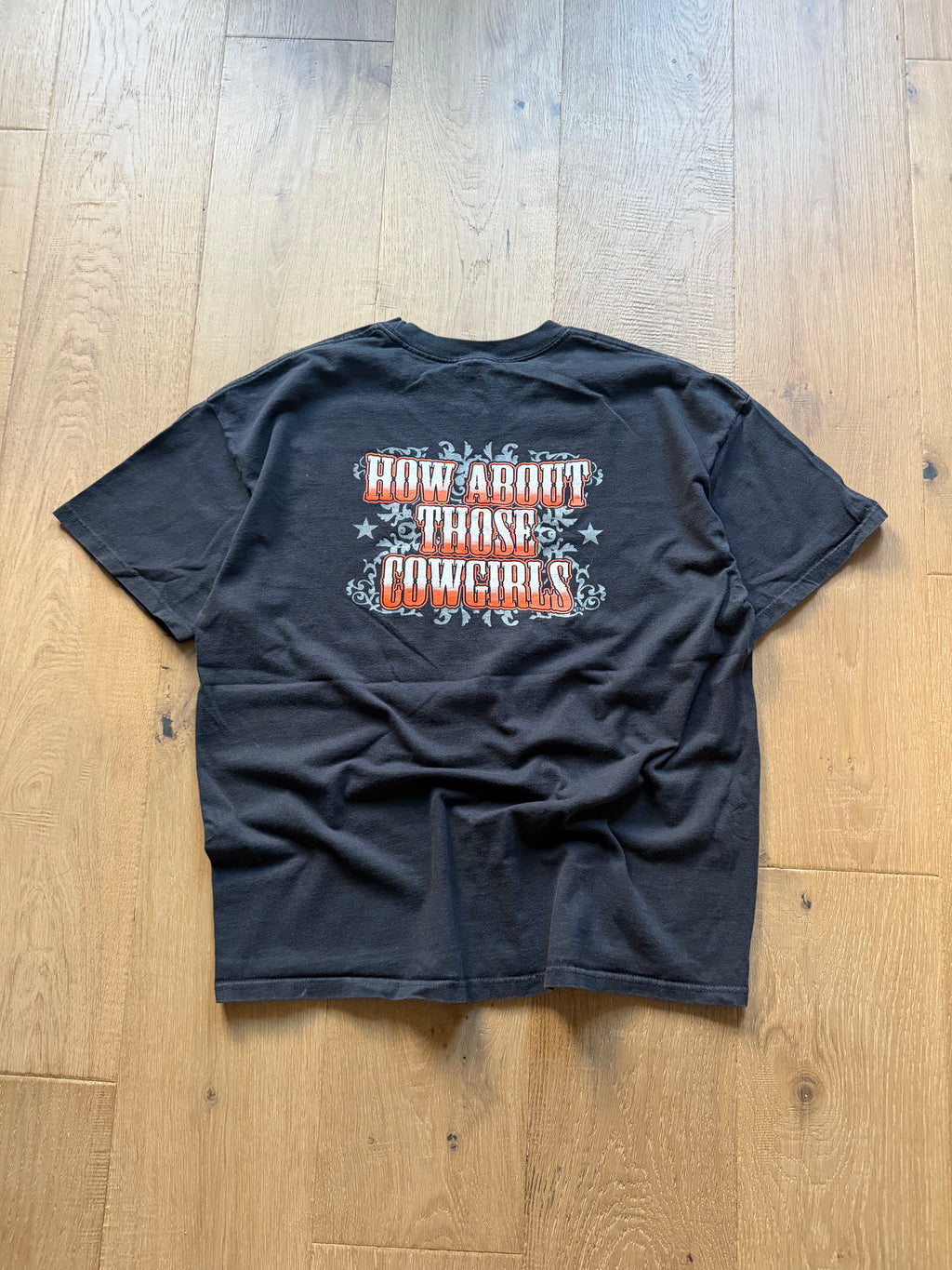 Black Y2K OSU “How About Those Cowgirls” Basketball T-Shirt XL