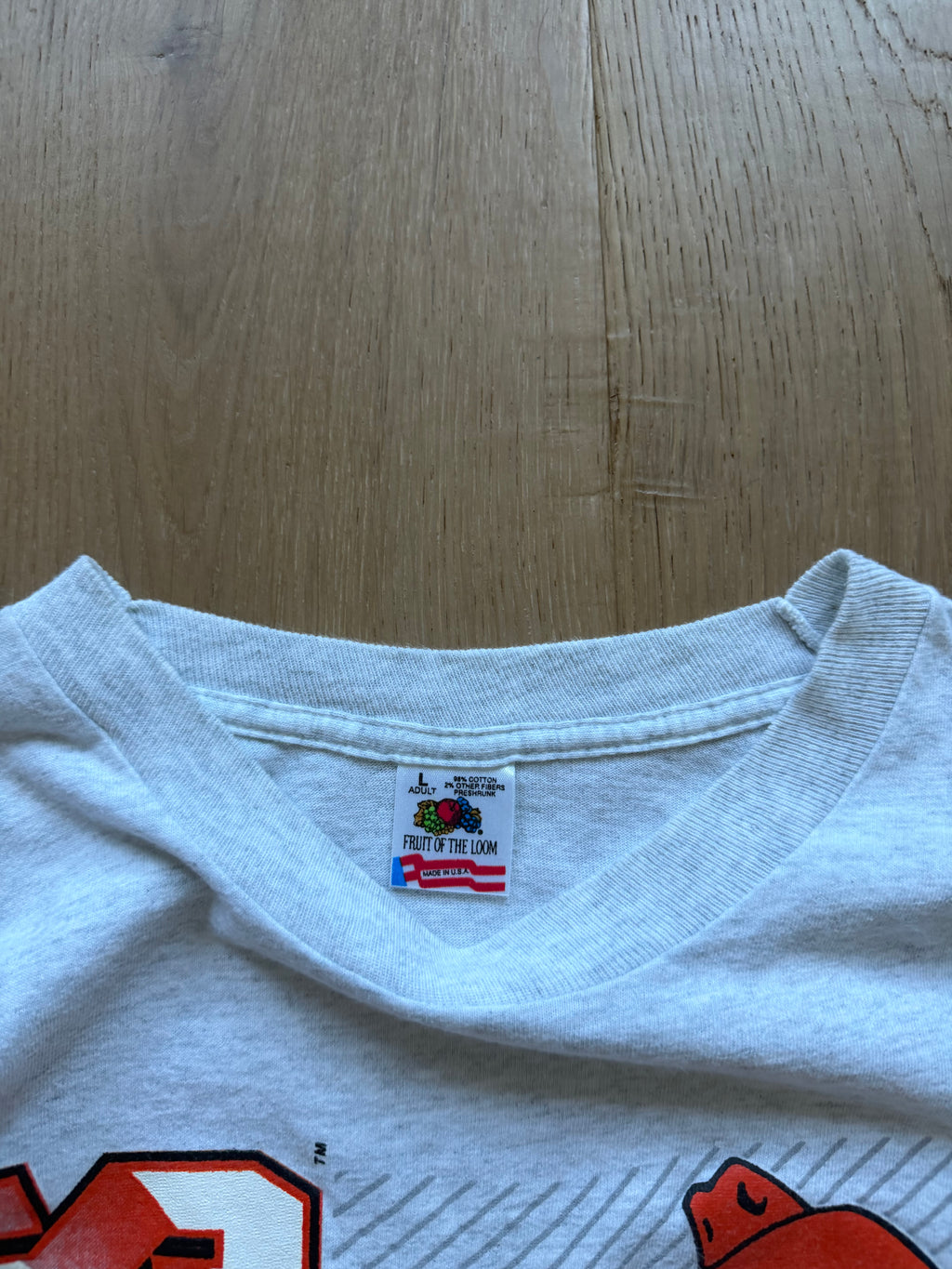 Grey 90s OSU Striped Cowboys Pete T-Shirt Boxy Large