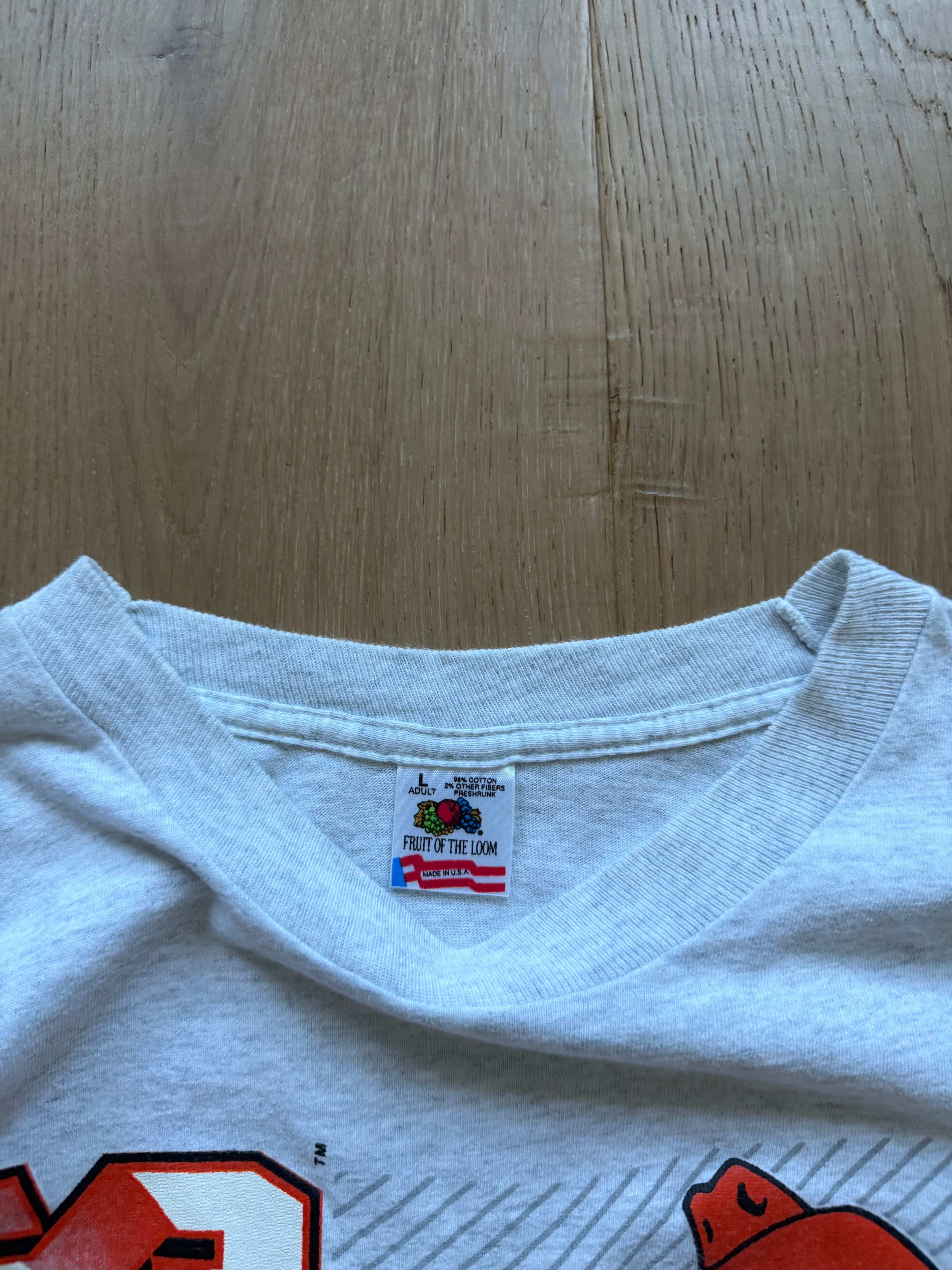 Grey 90s OSU Striped Cowboys Pete T-Shirt Boxy Large