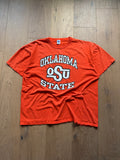 Orange 90s Russell Athletic “Oklahoma State” OSU Simple T-Shirt XXL
