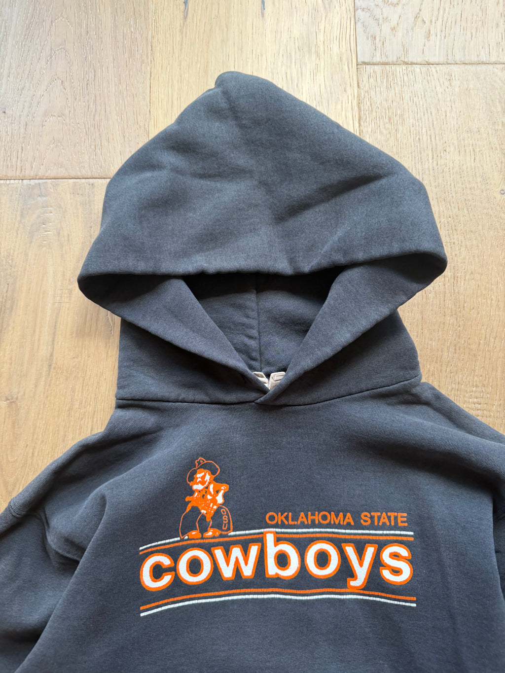 Faded Black 90s Paramount OSU Pete Invert Hoodie XS