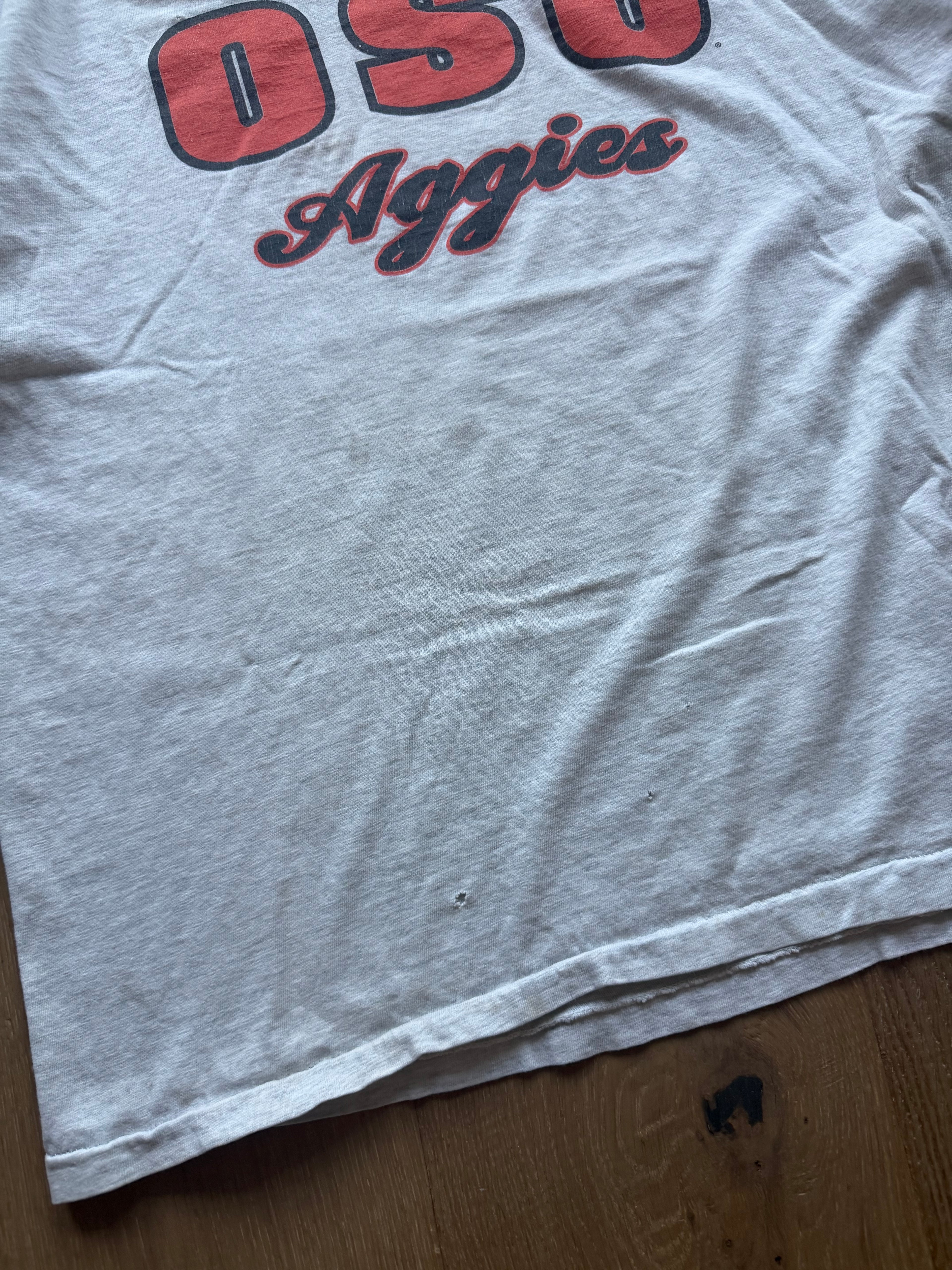 Grey 90s OSU Aggies Bullet T-Shirt XL