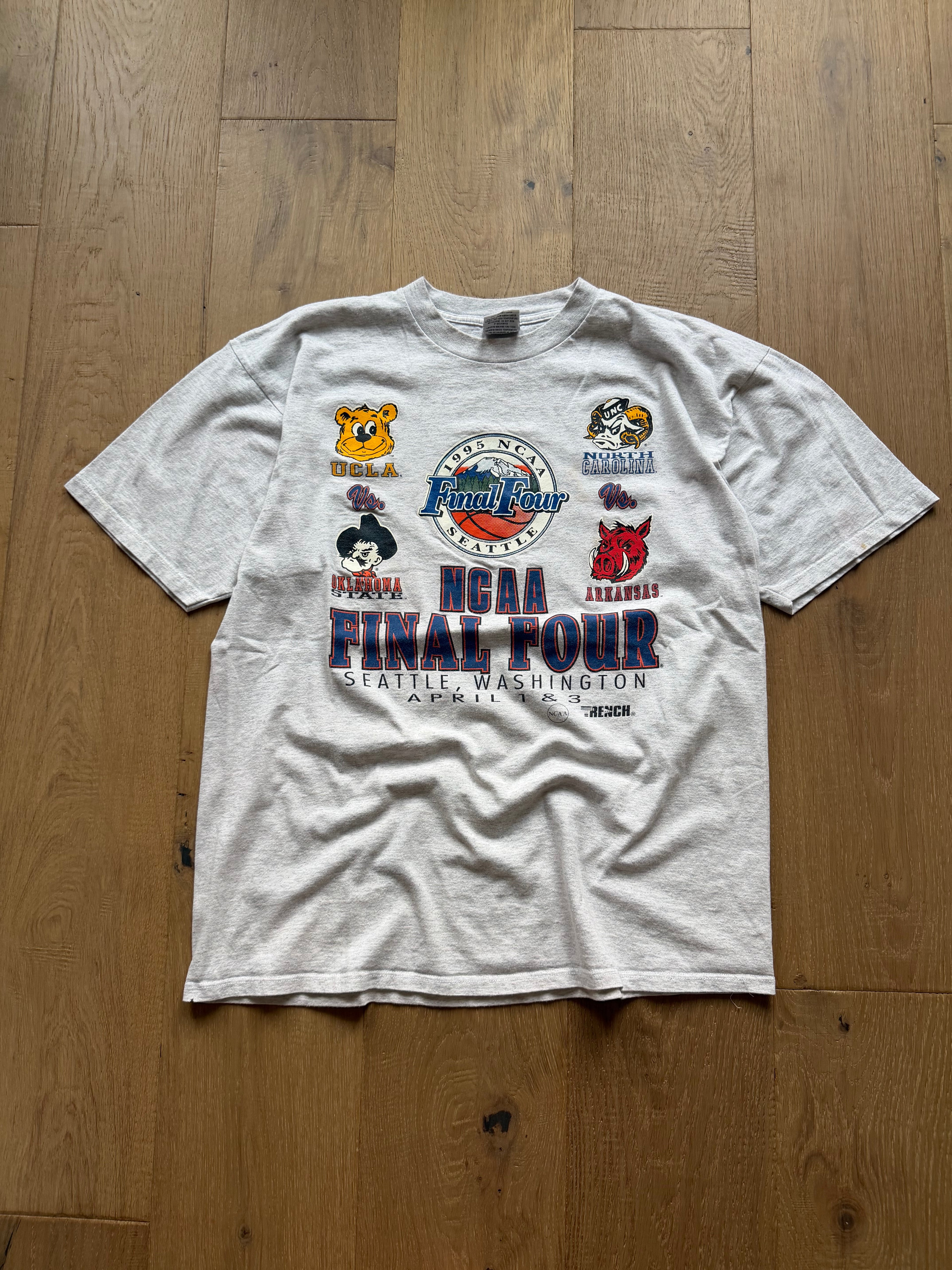 Grey 1995 Final Four Seattle Team Versus T-Shirt XL