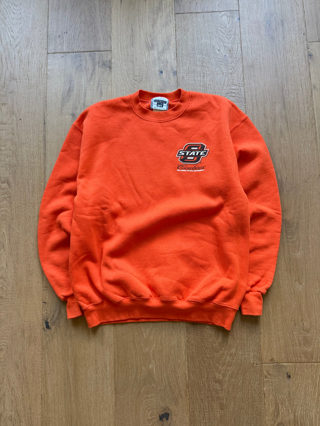 Orange 00s Lee OSU Slanted Orange Power Crewneck Sweatshirt Medium