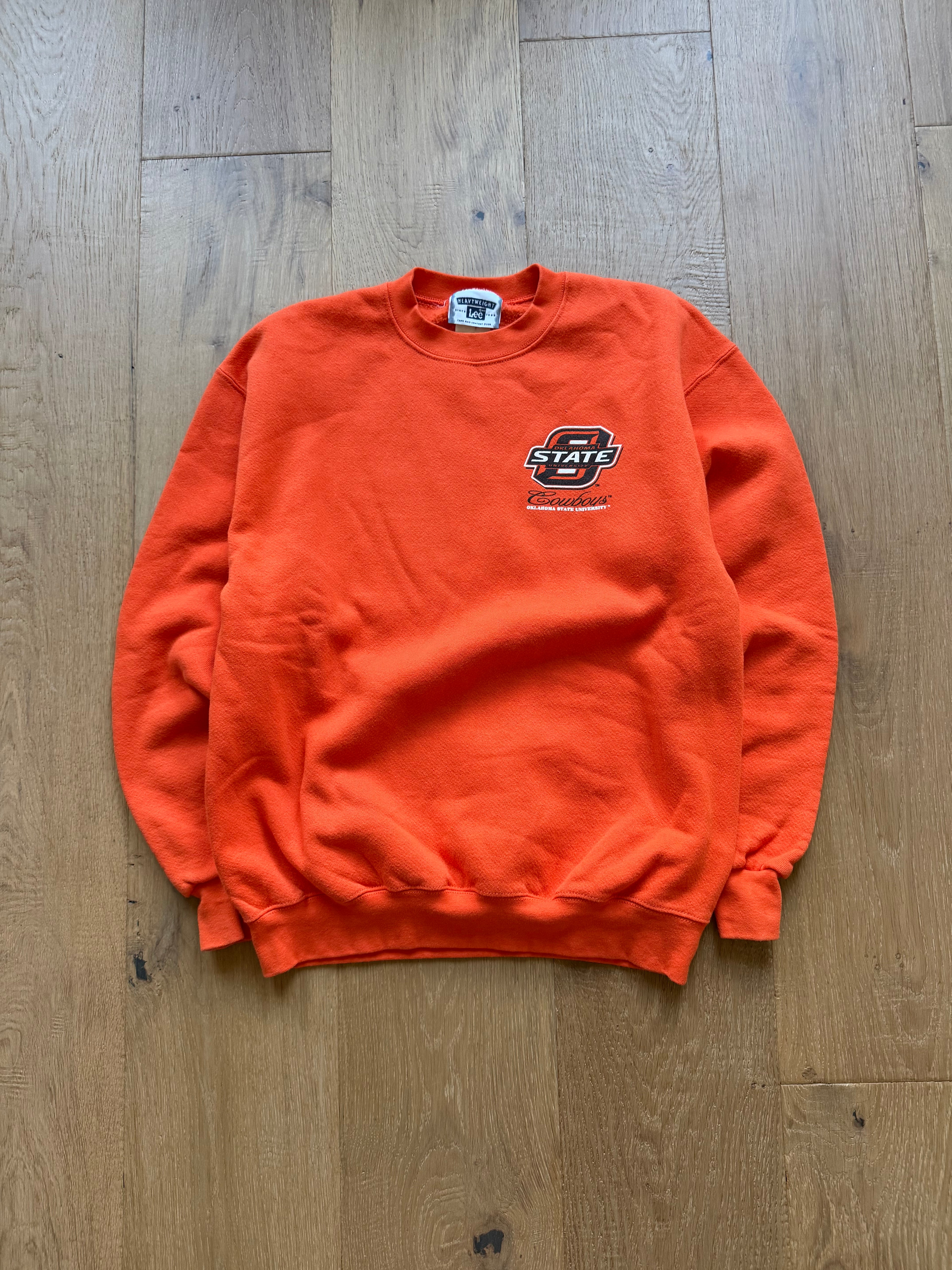 Orange 00s Lee OSU Slanted Orange Power Crewneck Sweatshirt Medium