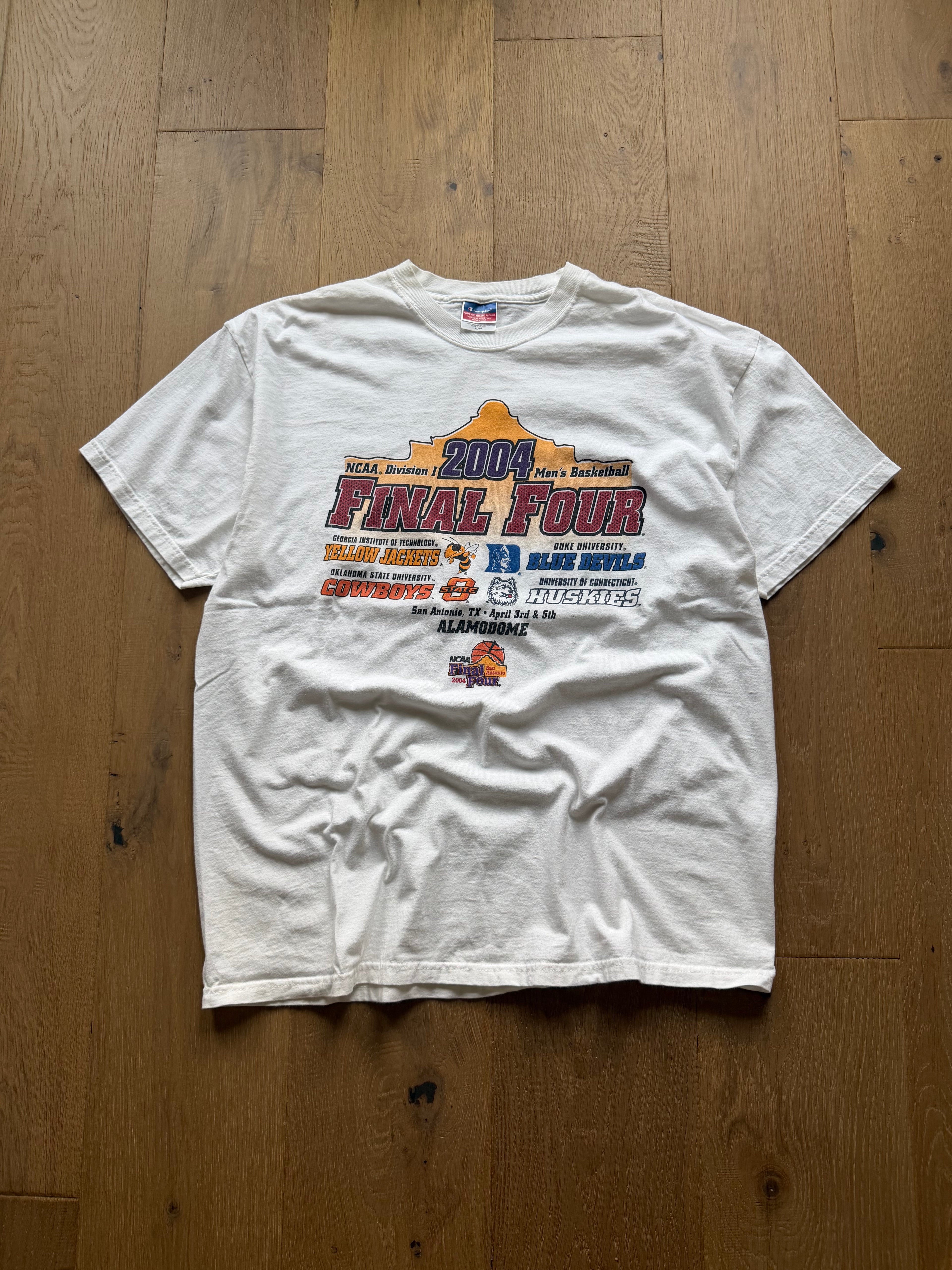 White Champion 2004 Final Four Alamo Team T-Shirt XL
