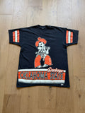 Black 90s Salem Sportswear OSU Cowboys Big Print T-Shirt Large