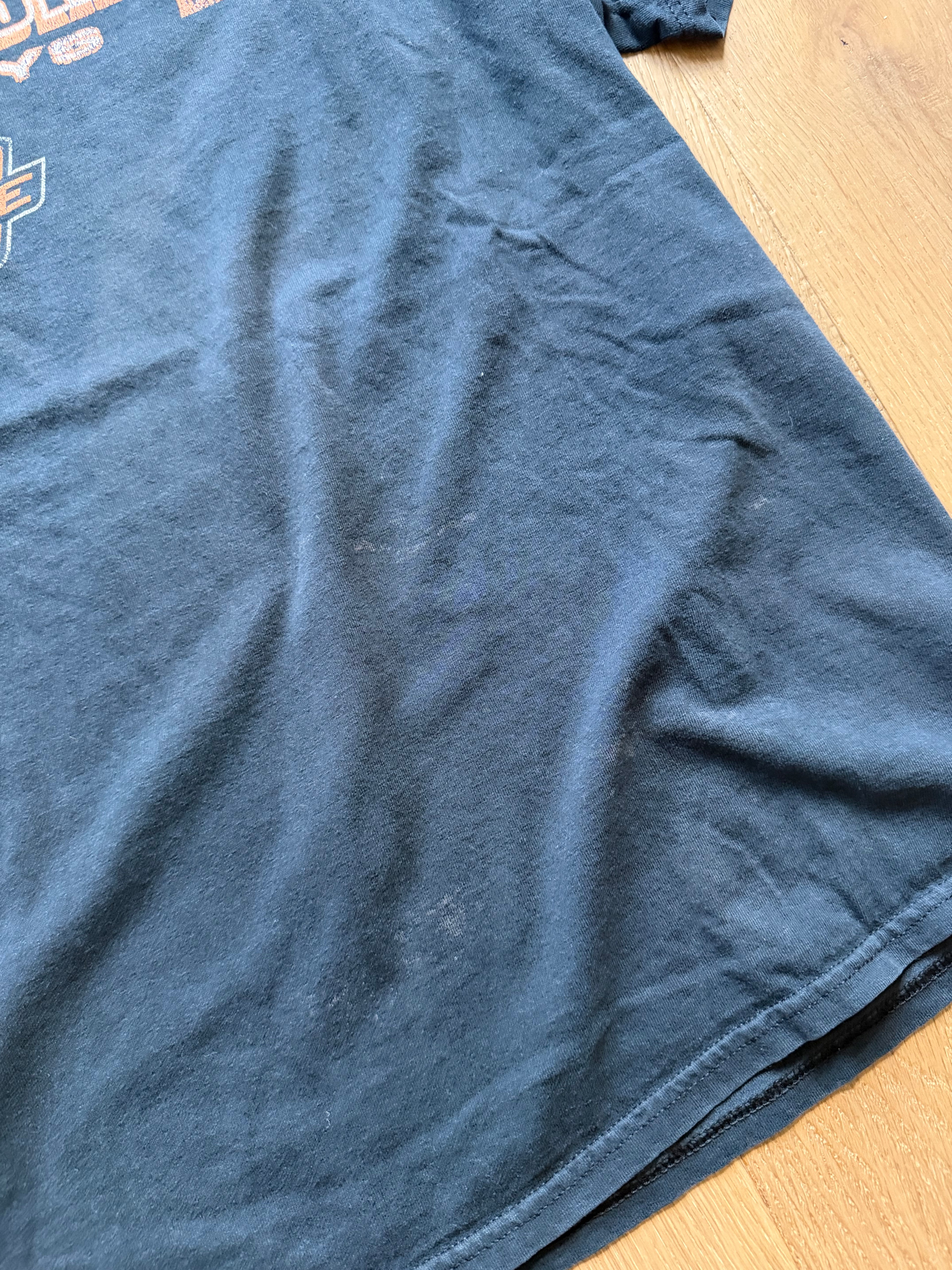 Faded Black 00s Starter Slanted Logo T-Shirt Large