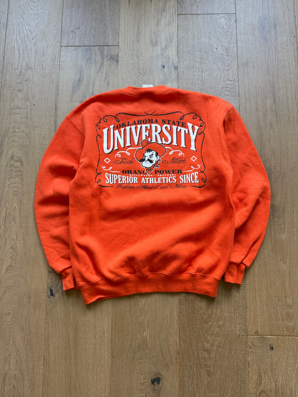 Orange 00s Lee OSU Slanted Orange Power Crewneck Sweatshirt Medium