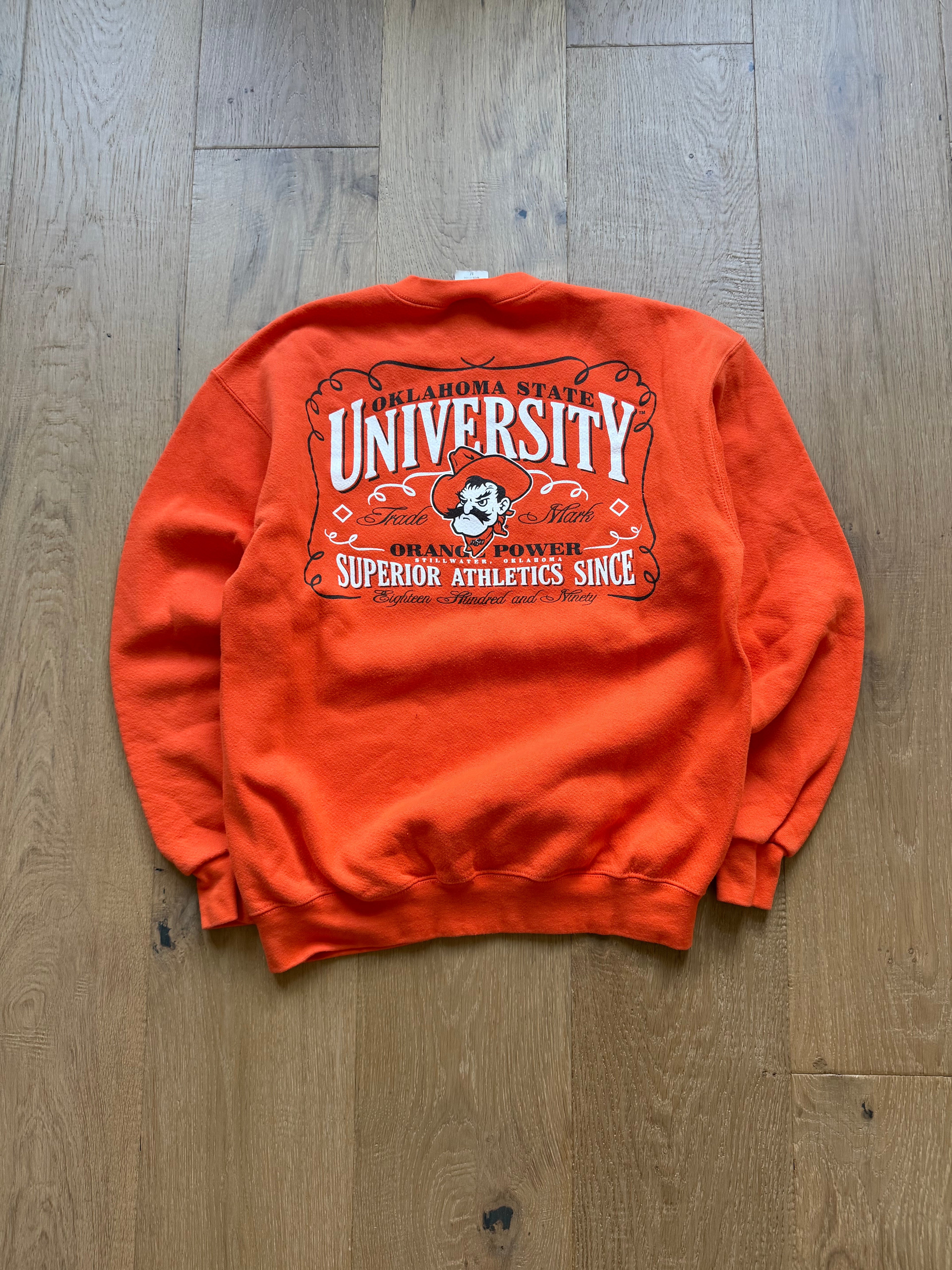 Orange 00s Lee OSU Slanted Orange Power Crewneck Sweatshirt Medium