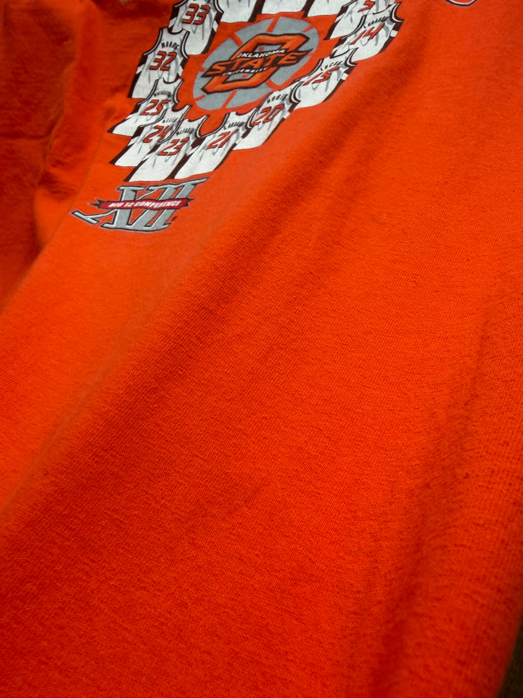 Orange 2003-2004 OSU Big 12 Basketball Champions Jerseys T-Shirt Medium