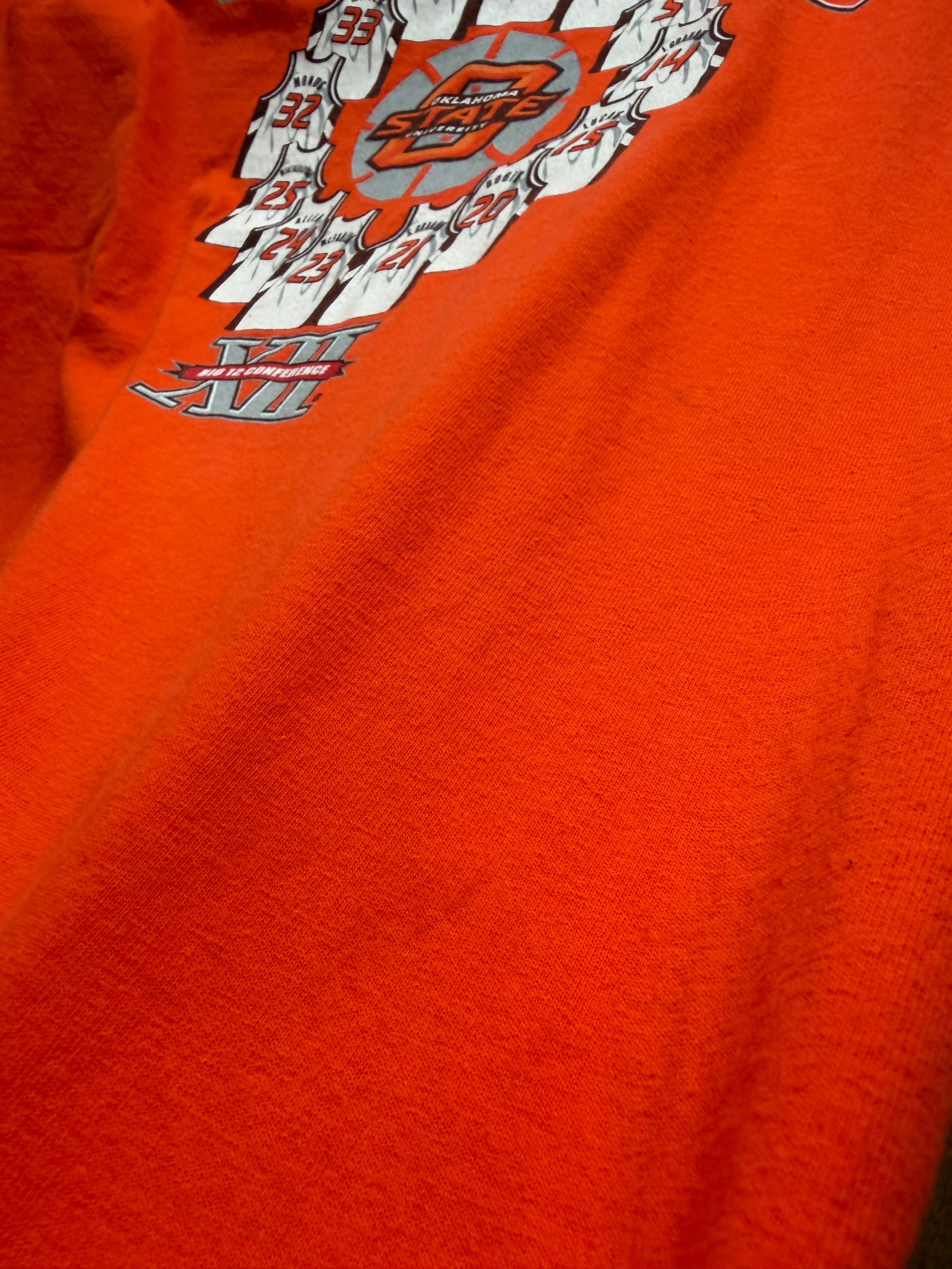 Orange 2003-2004 OSU Big 12 Basketball Champions Jerseys T-Shirt Medium