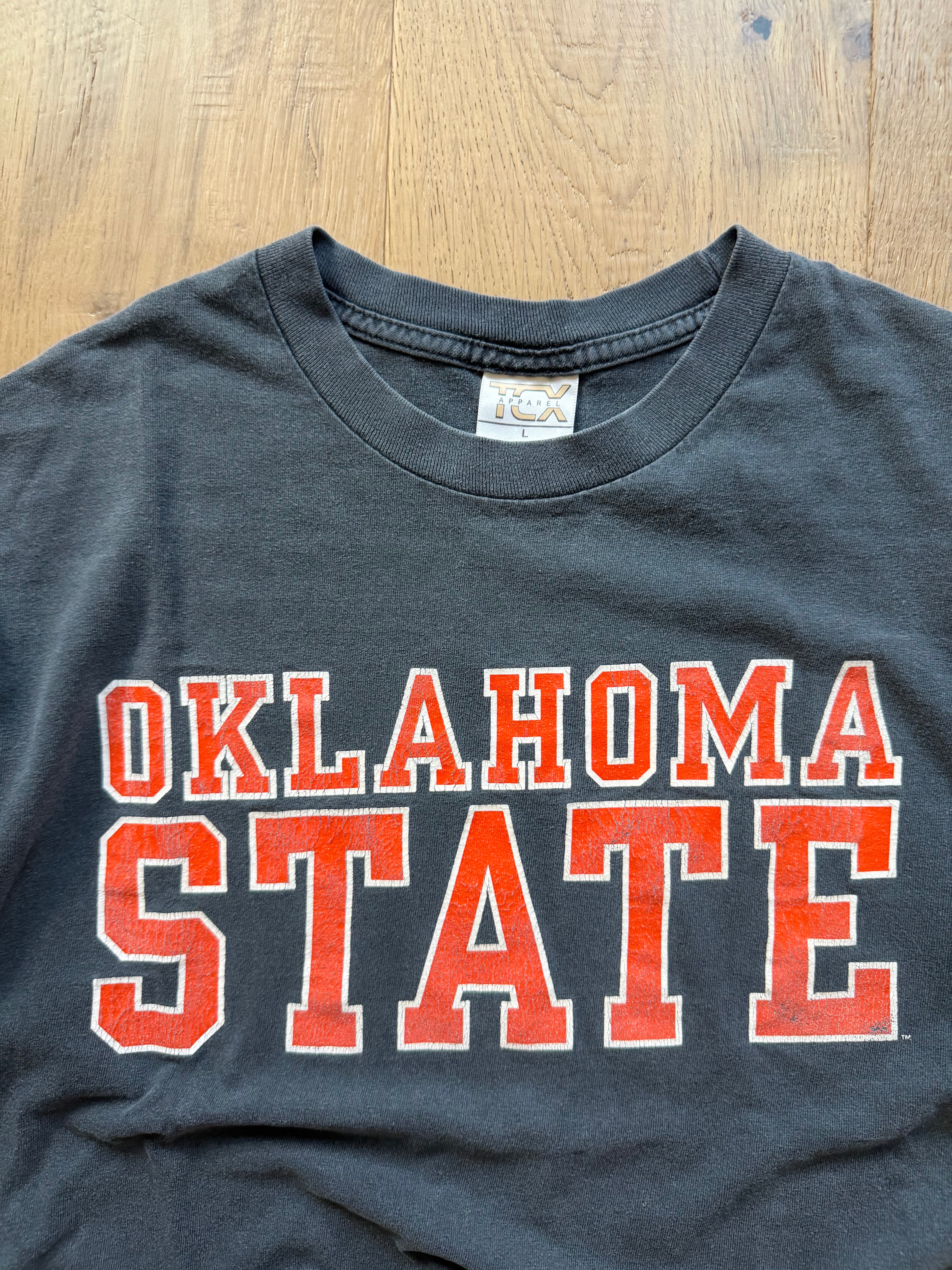 Black 00s TCX “Oklahoma State” T-Shirt Large