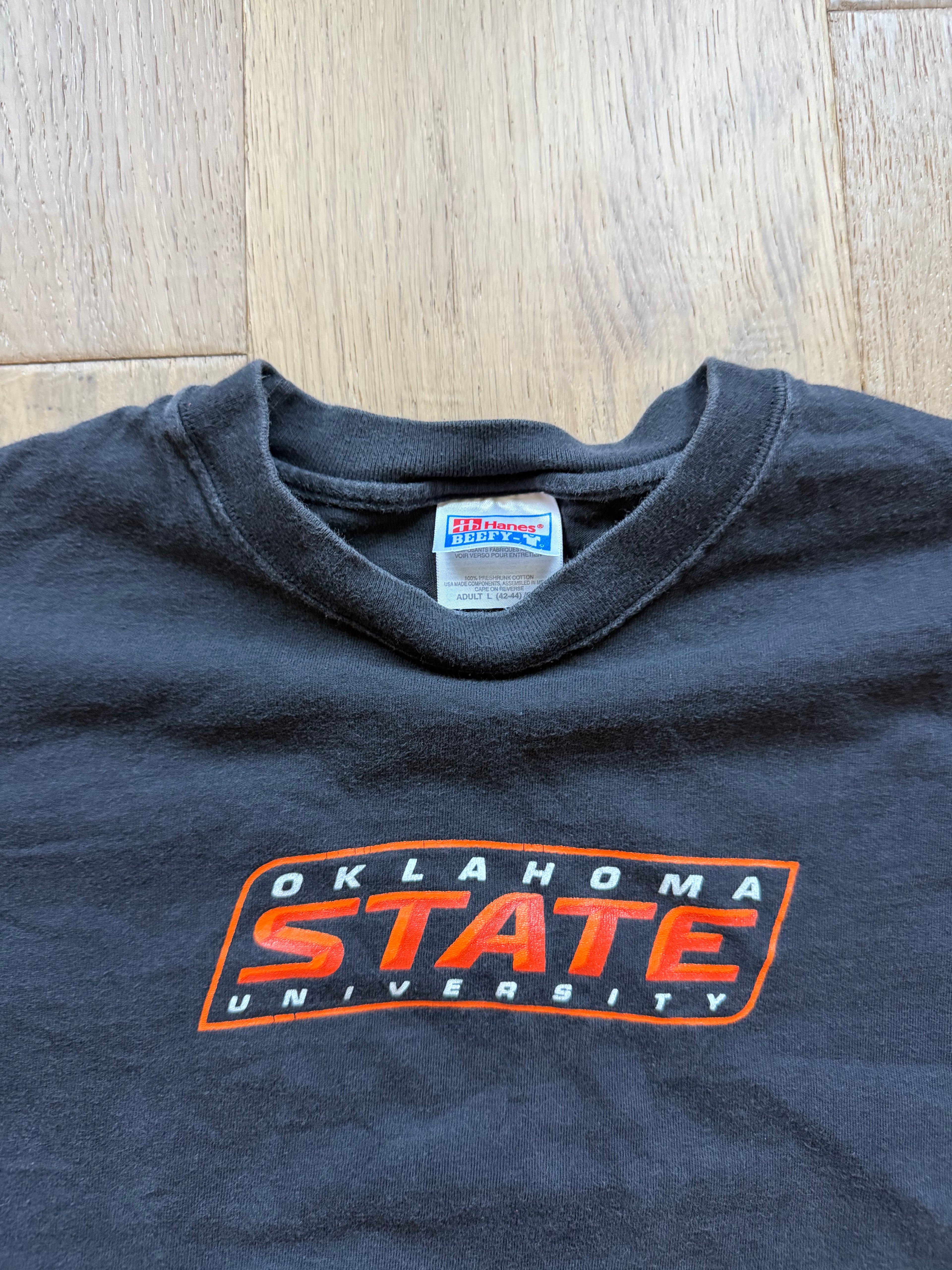 Black 00s OSU State Italics Long Sleeve Medium