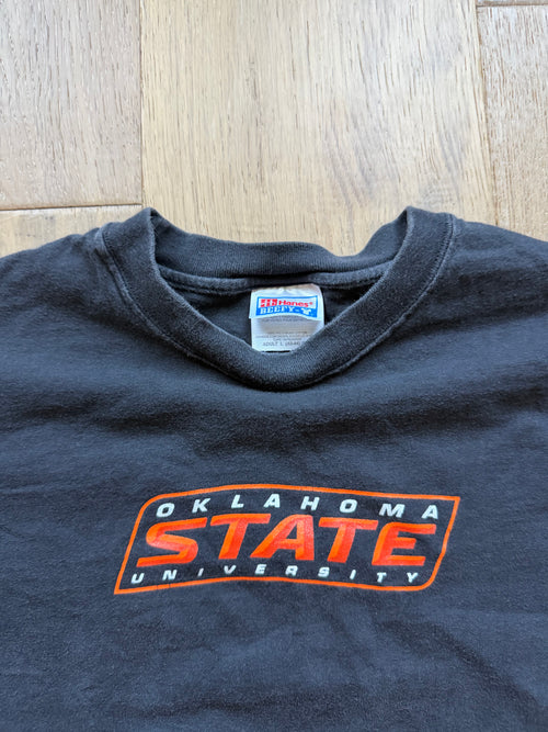 Black 00s OSU State Italics Long Sleeve Medium