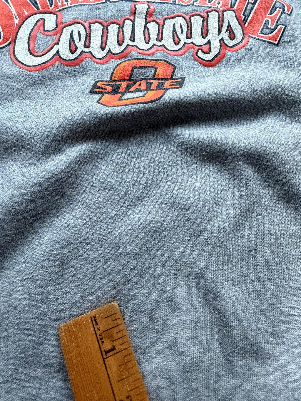 Grey 00s Starter Oklahoma State Crewneck Sweatshirt Large