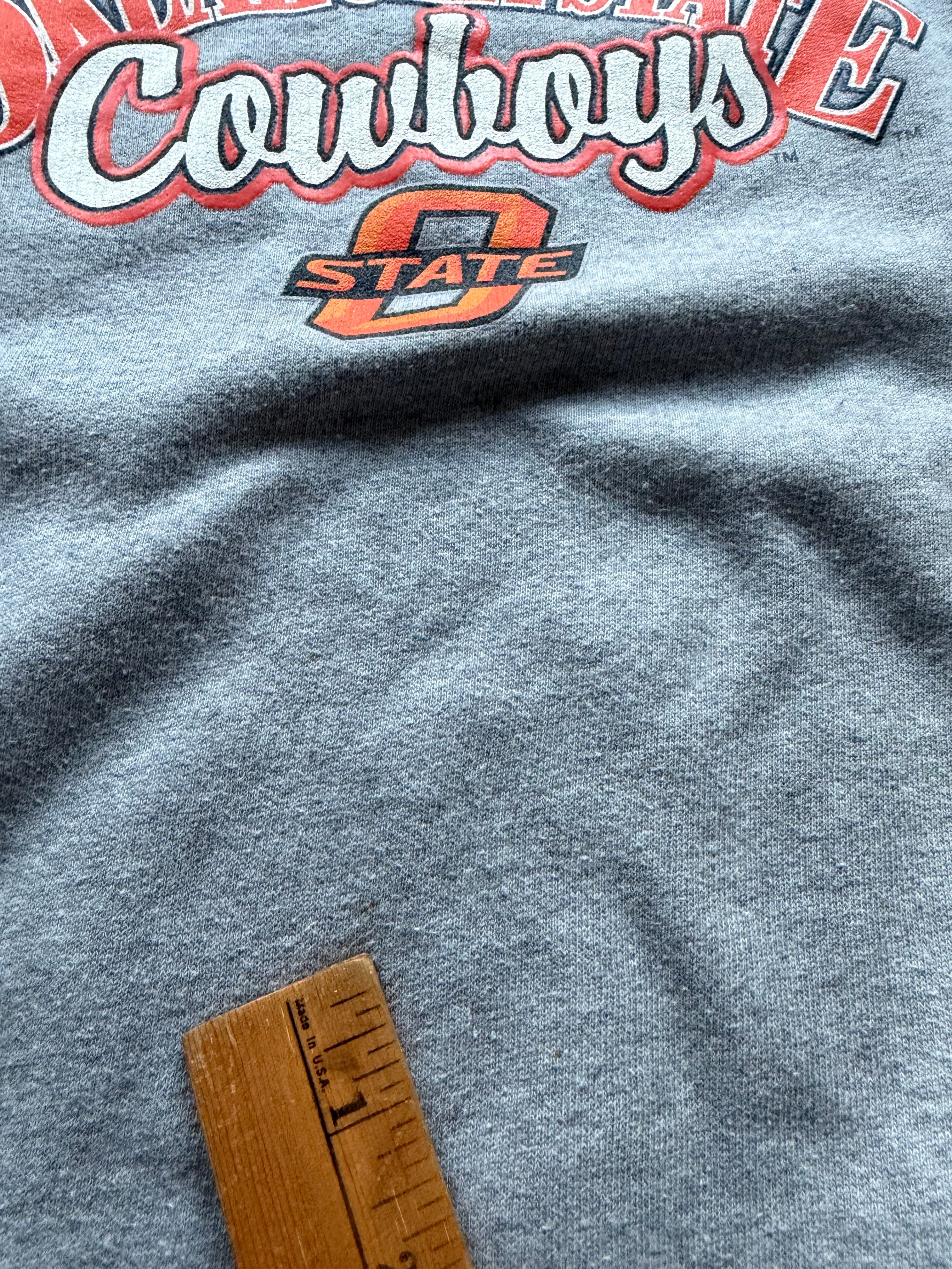 Grey 00s Starter Oklahoma State Crewneck Sweatshirt Large